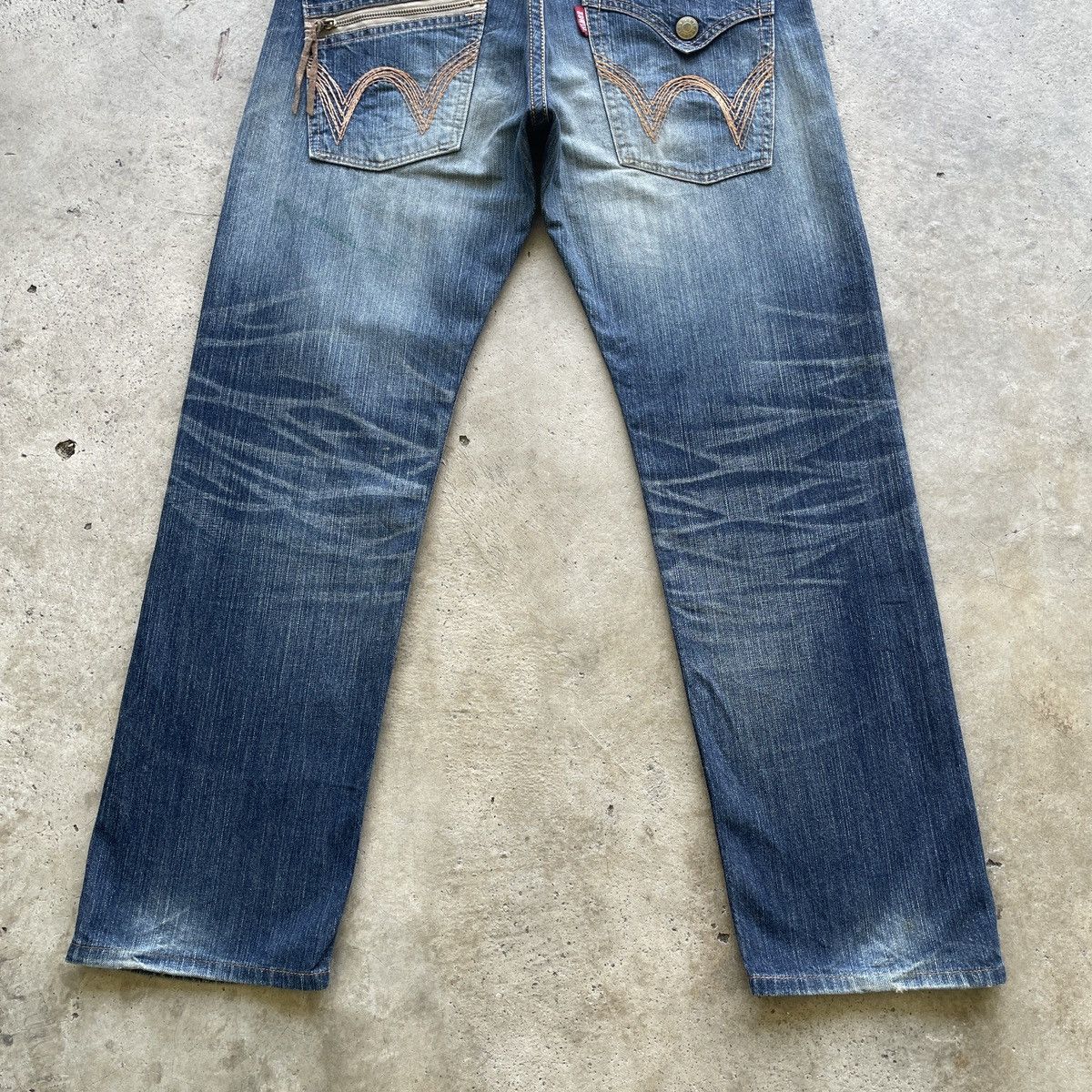 Edwin × Japanese Brand × Jean W33 Vintage Edwin Distressed Denim Faded Jeans Pants Size US 33 - 11 Thumbnail
