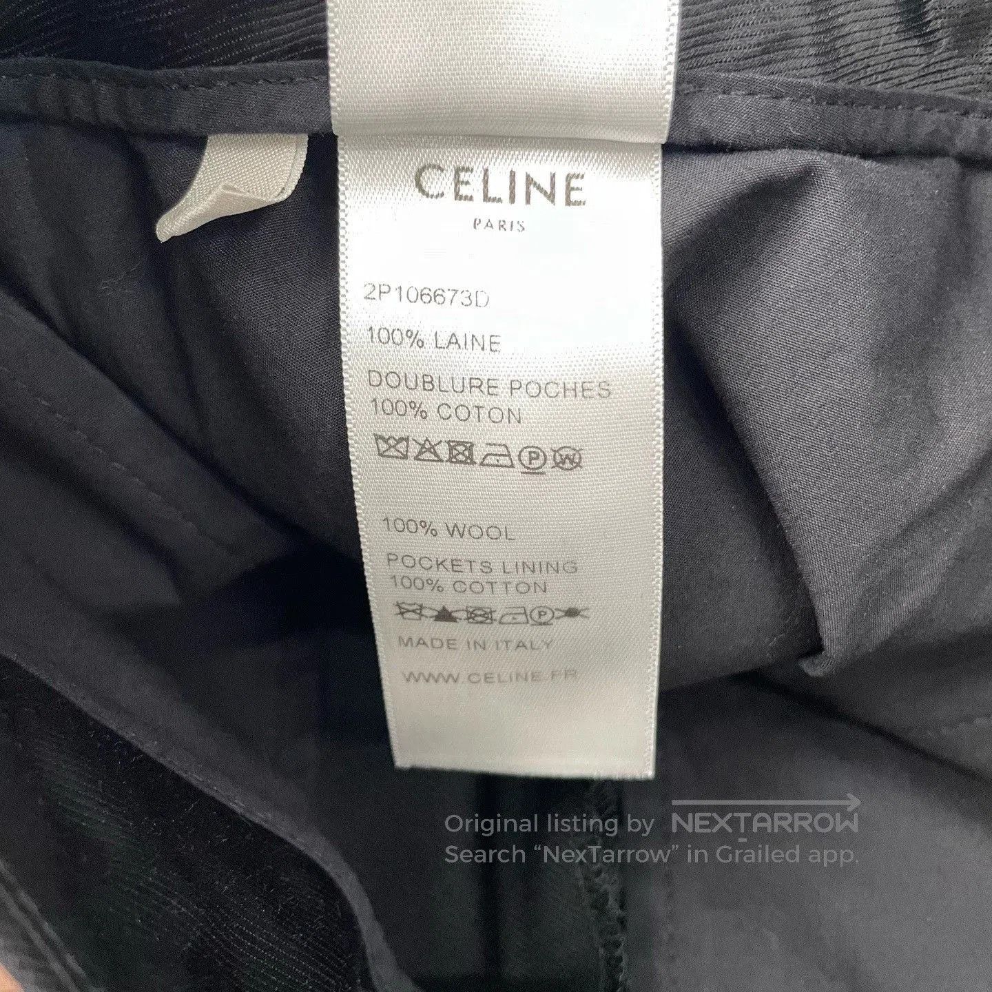 Celine Celine Slim Wool Trousers. Size 35" - 6 Thumbnail