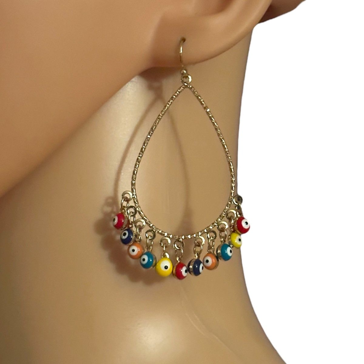 Other Gold tone dangle teardrop hoop earrings Size ONE SIZE - 2 Thumbnail