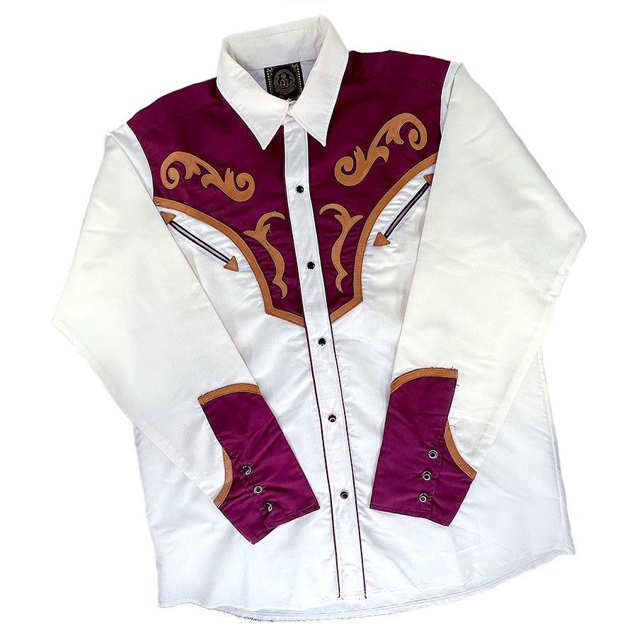 Other Espuela de Oro Vintage White & Burgundy Western Shirt Size US M / EU 48-50 / 2 - 2 Thumbnail