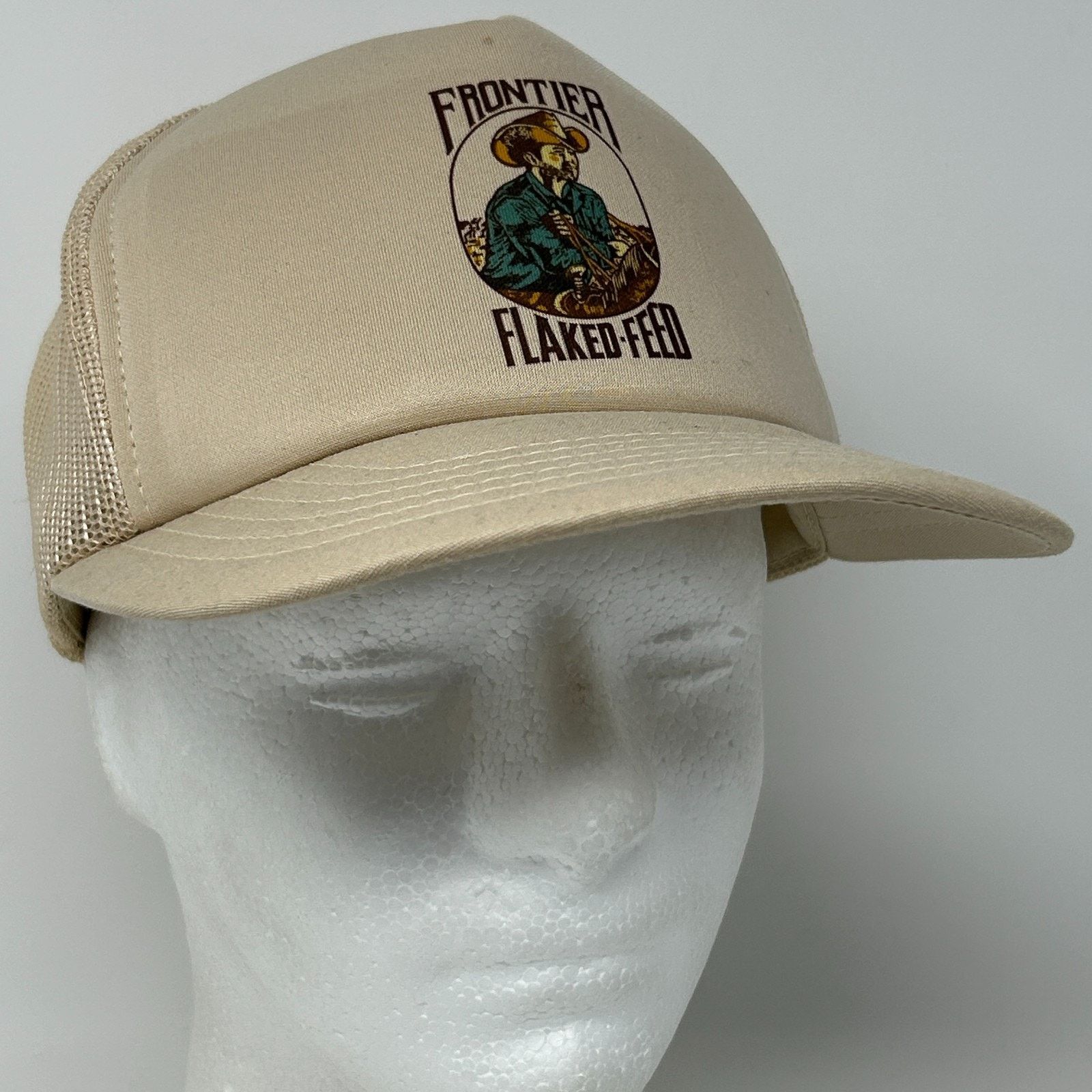 Vintage Vintage 80s Frontier Flaked Feed Trucker Hat Baseball Cap Size ONE SIZE - 13 Thumbnail