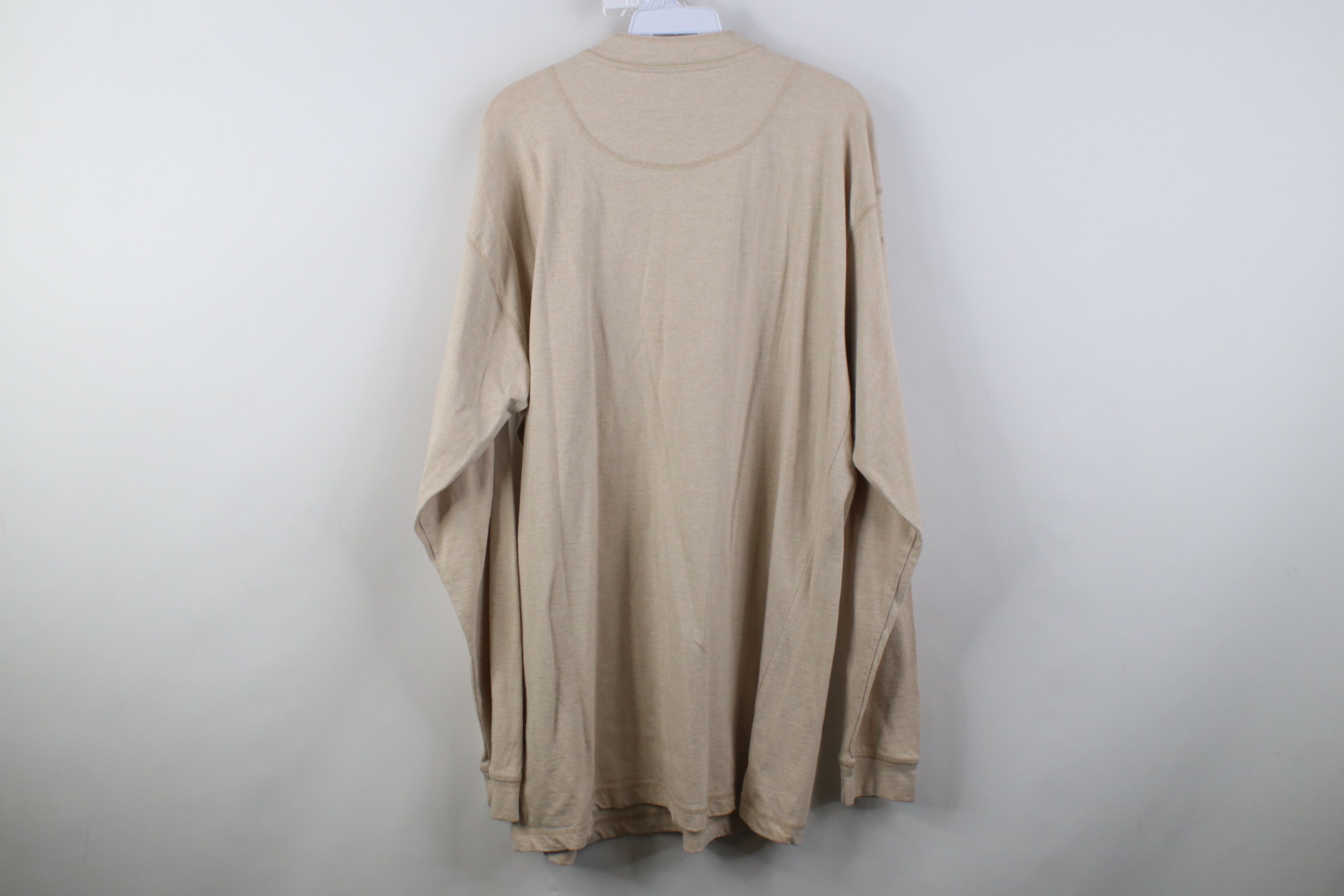 Vintage Vintage 90s Streetwear Long Sleeve Henley T-Shirt Beige Size US L / EU 52-54 / 3 - 10 Thumbnail