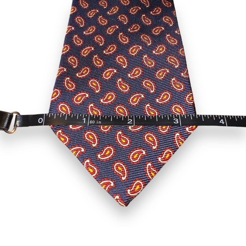 Etro Etro Milano Red & Navy Blue Paisley Made in Italy Necktie Size ONE SIZE - 2 Thumbnail