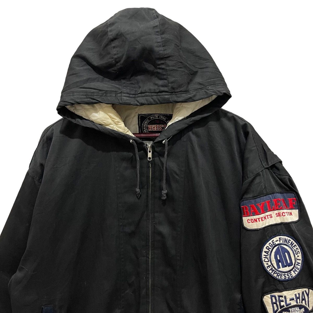 Sports Specialties × Vintage 90s Wheel’s Motorcycle Patches Zipper Hoodie Bomber Jacket Size US L / EU 52-54 / 3 - 2 Thumbnail