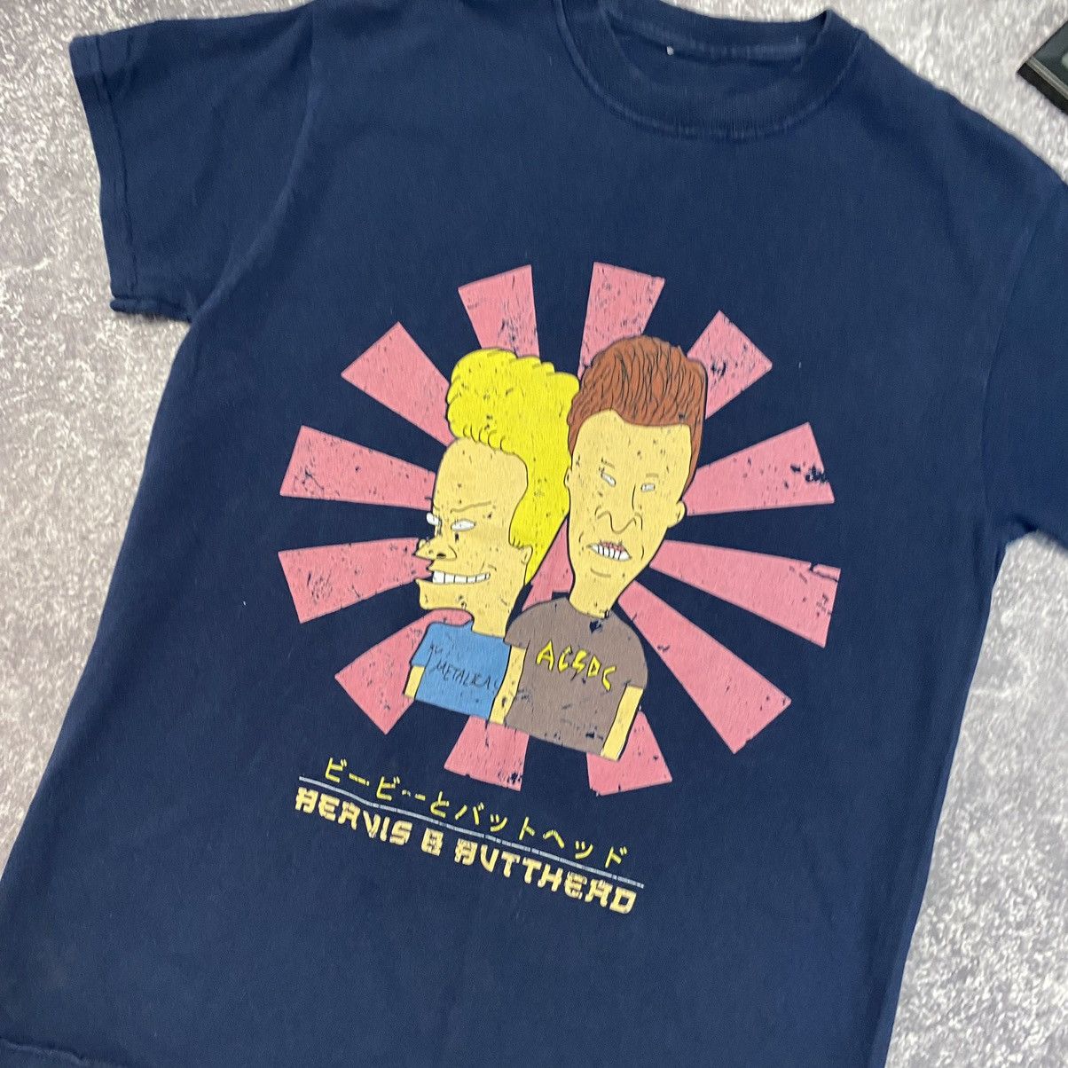 Cartoon Network Vintage Beavis & Batthead Big logo AC/DC x Metallica tee Size US S / EU 44-46 / 1 - 2 Thumbnail