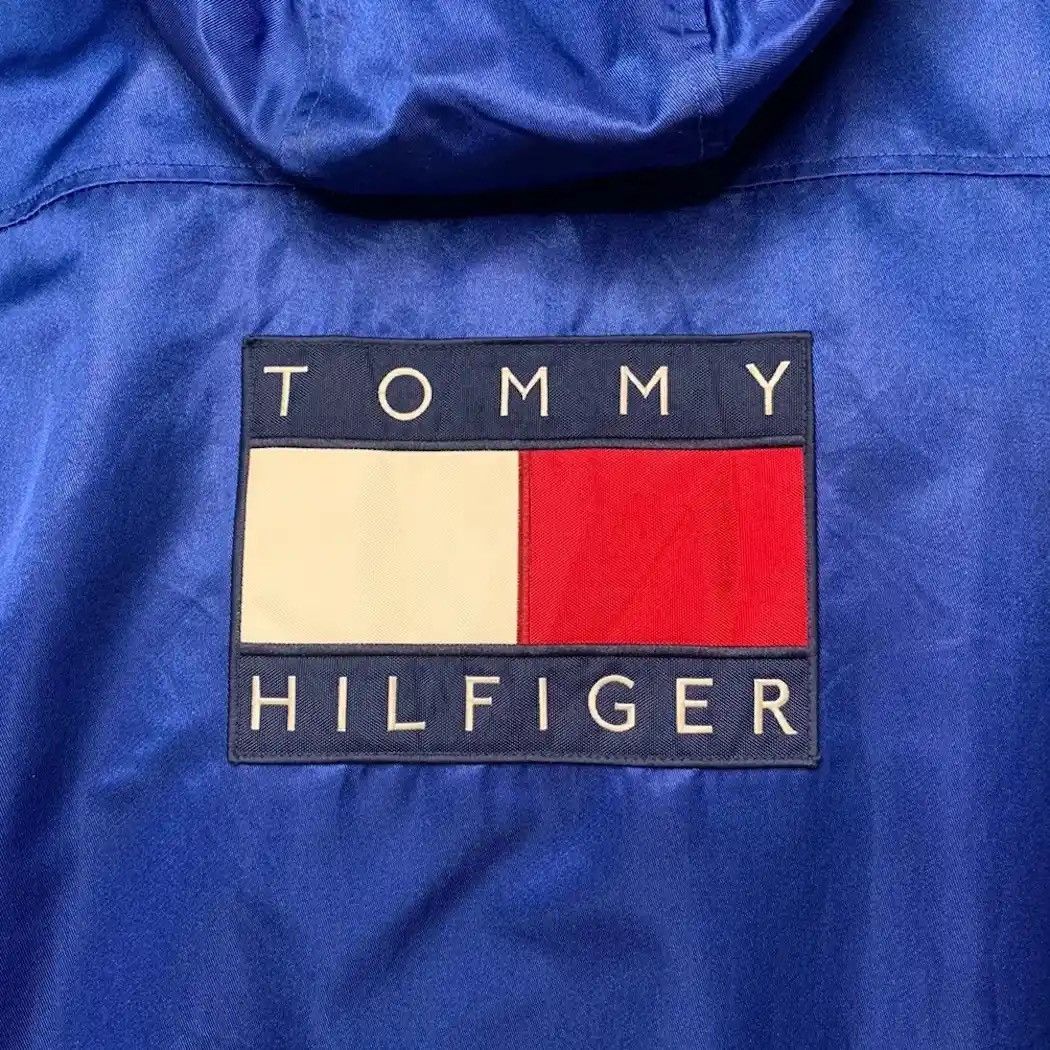 Sports Specialties × Tommy Hilfiger SEND OFFERS 🍁 Tommy Hilfinger Big Logo Back RARE Long Jacket Size US XL / EU 56 / 4 - 15 Thumbnail
