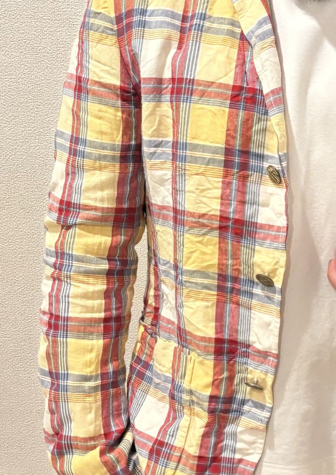 Junya Watanabe Junya Watanabe MAN AD2007 Crinkled Plaid Blazer Size 34S - 11 Thumbnail