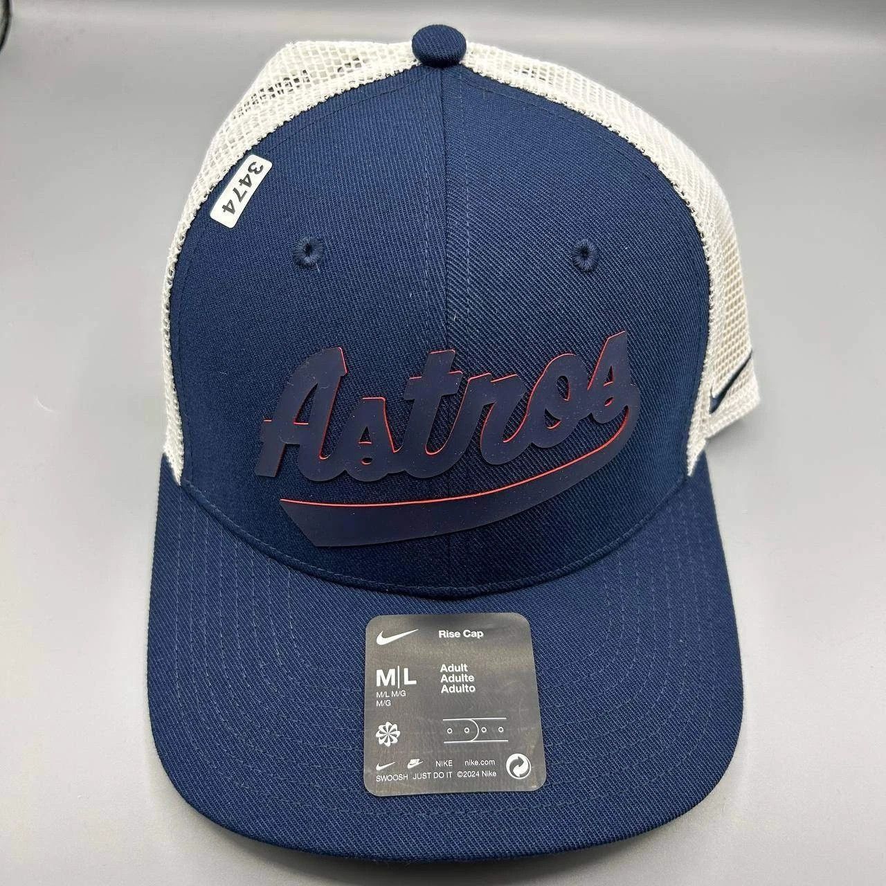 Nike Houston Astros x Nike Rise Trucker Hat Men M-L Snap Back New Size ONE SIZE - 8 Thumbnail
