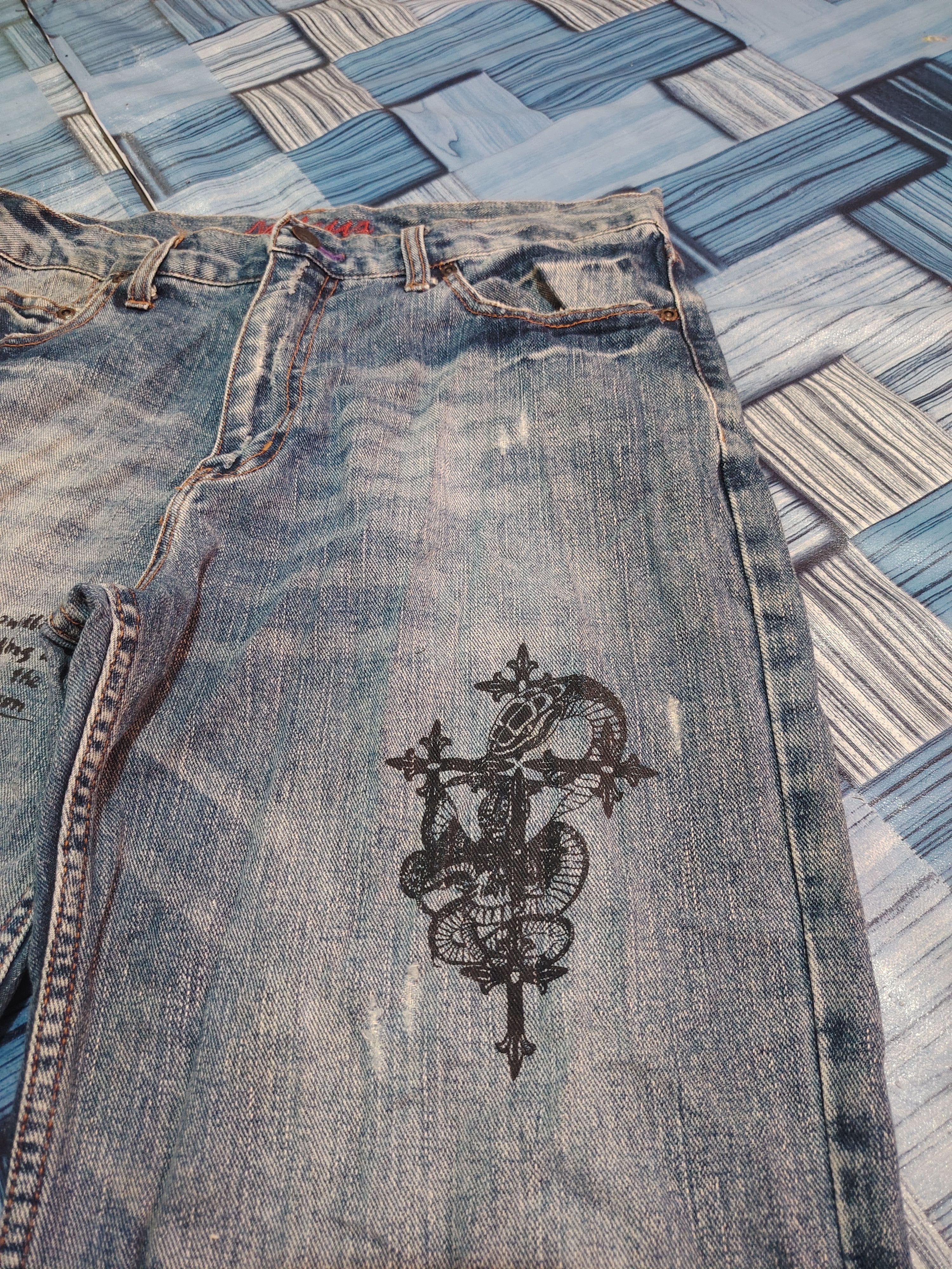 Who Decides War Japanese Nylaus Jeans Distressed denim Size US 32 / EU 48 - 5 Thumbnail