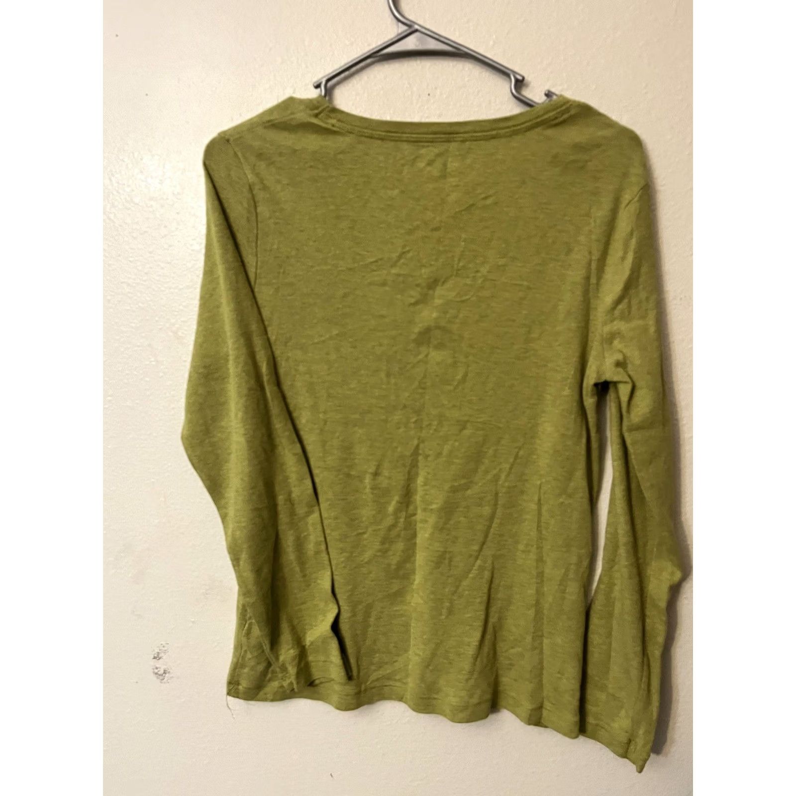 Vintage Sonoma Tee Long Sleeve V Neck Top Green Size Medium Everyday Size M / US 6-8 / IT 42-44 - 2 Thumbnail