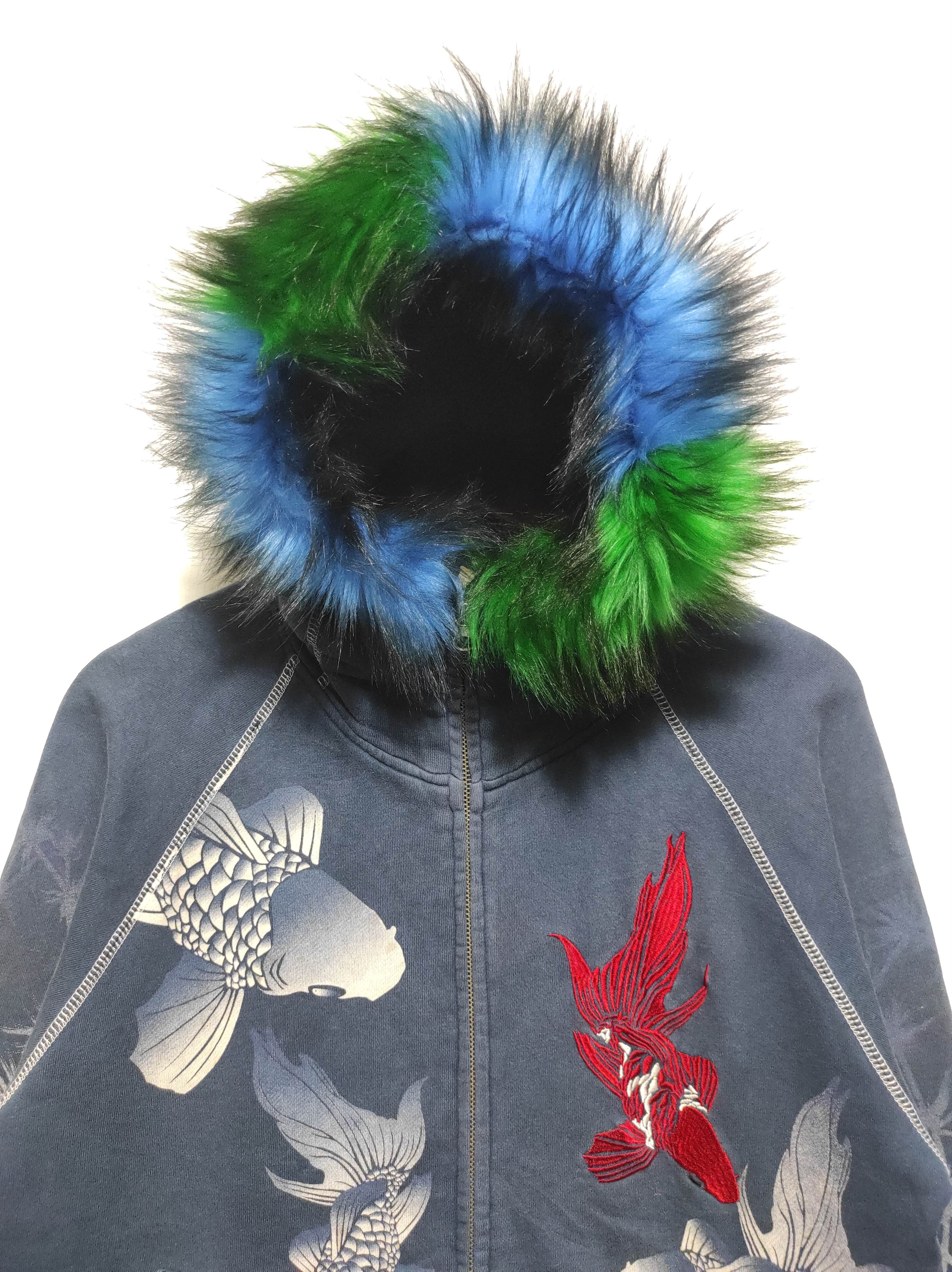 Hysteric Glamour Sukajan Japan Koi Fur Hoodie i6w9 LGB style Size US M / EU 48-50 / 2 - 4 Thumbnail