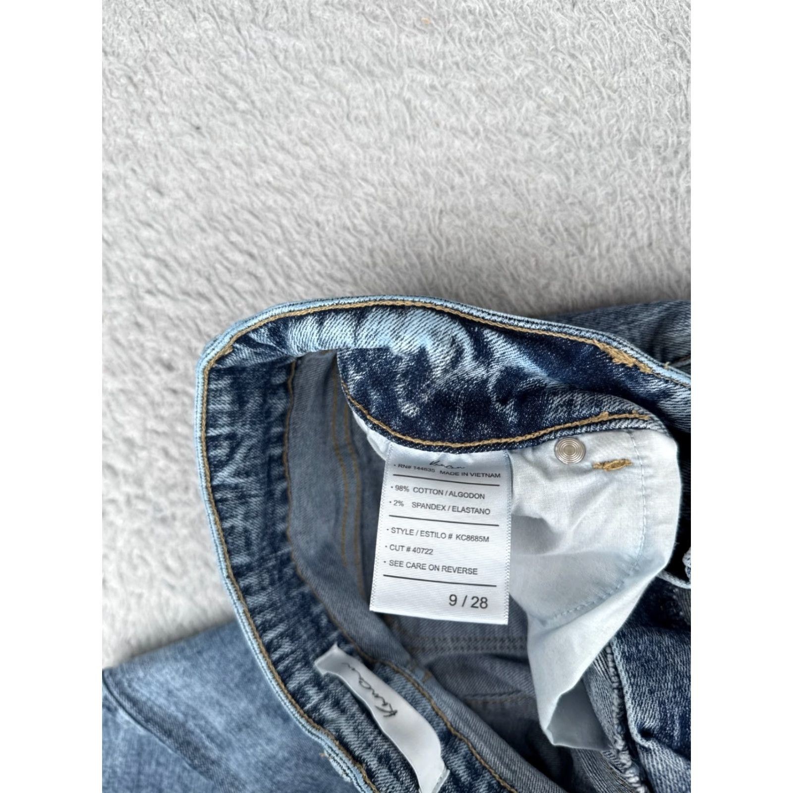 Vintage Kancan Jeans Womens Jeans Flared Mid Rise 29x30 Blue Denim 9 Juniors Stretch 5-Pocket Designer Vintage: No Size 30" / US 8 / IT 44 - 7 Thumbnail