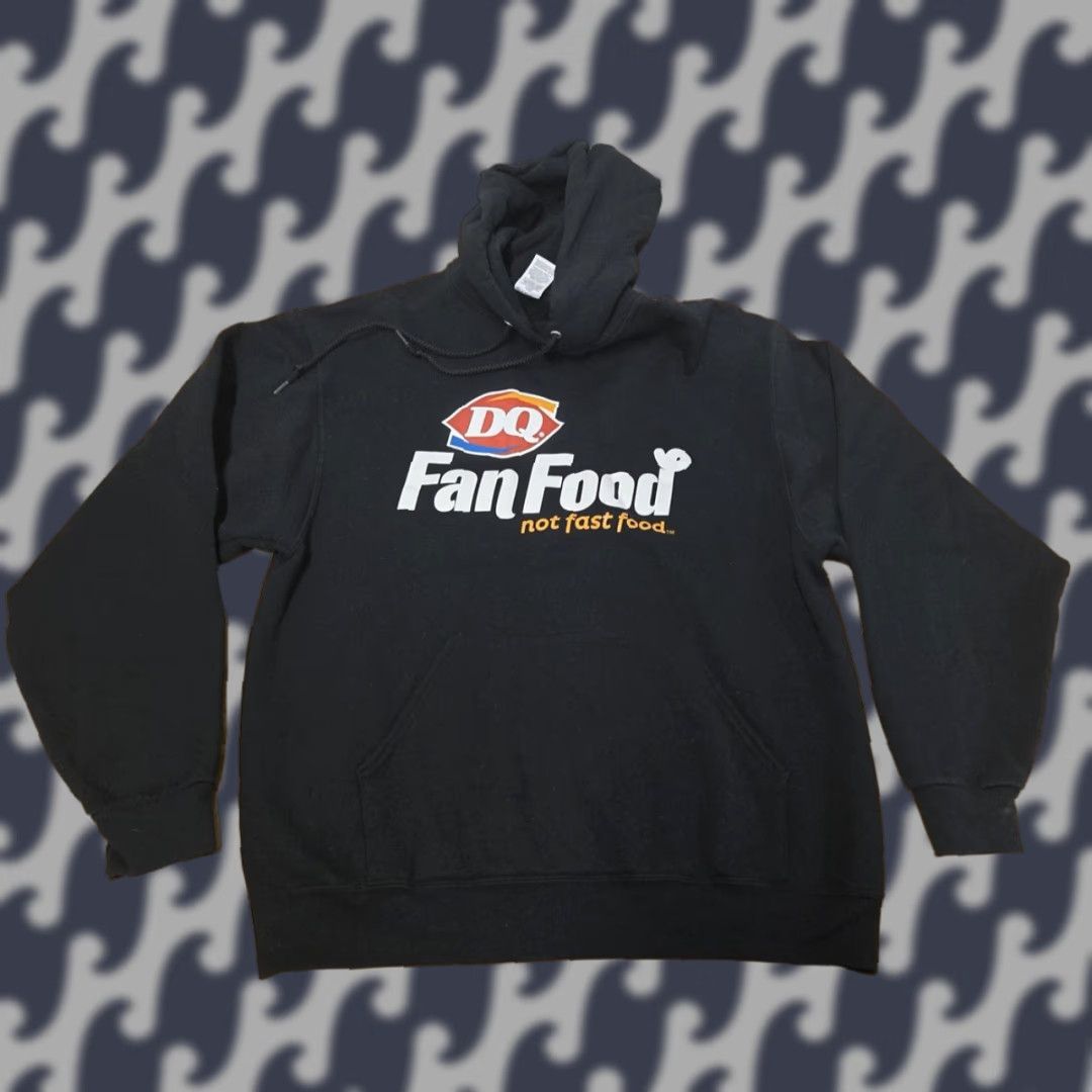 Jerzees Dairy Queen DQ Fan Food Hoodie Sweatshirt Mens Large Black Graphic Print Jerzees Size US L / EU 52-54 / 3 - 1 Thumbnail