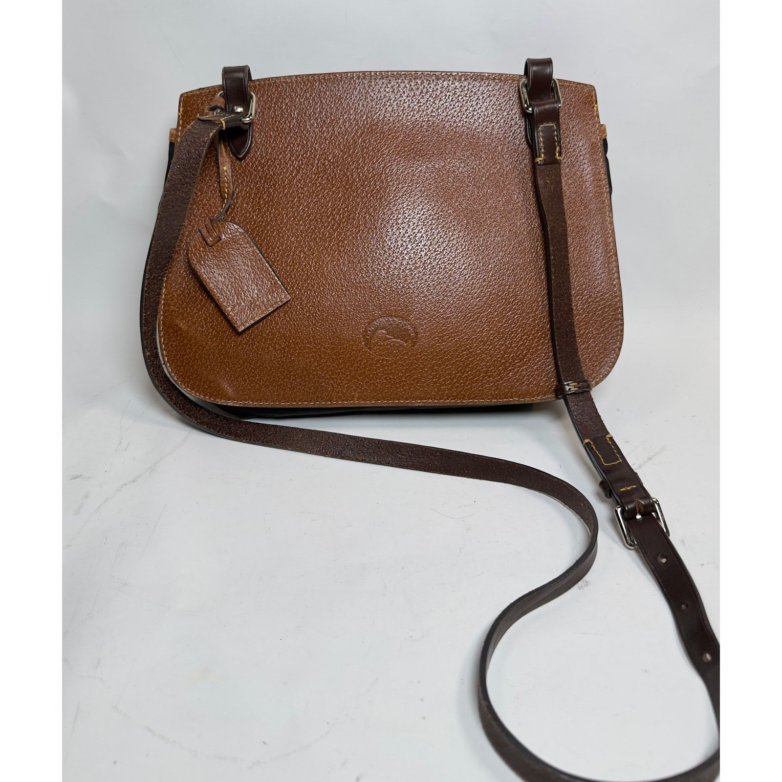 Dooney & Bourke Vintage Dooney Bourke Nylon Leather Saddlebag Messenger Bag Size ONE SIZE - 9 Thumbnail
