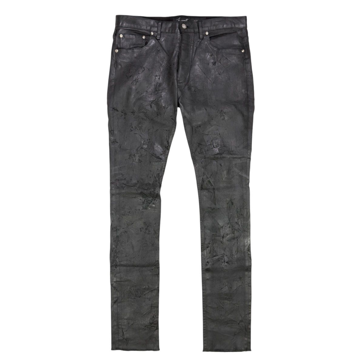 Fagassent Toshiki Aoki FAGASSENT BLACK WAXED DENIM Size US 33 - 2 Thumbnail