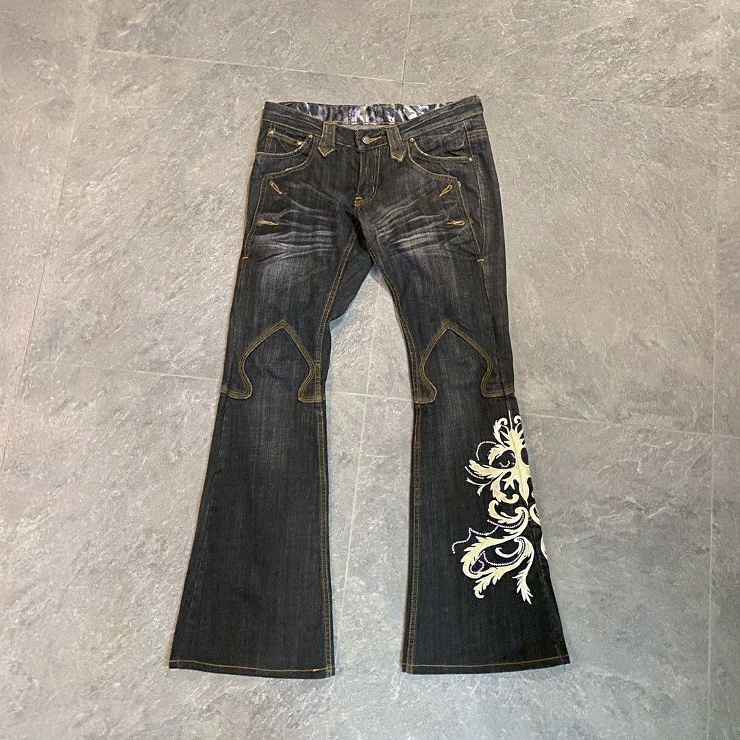 Tornado Mart Tornado Mart Tribal black denim pants | Grailed