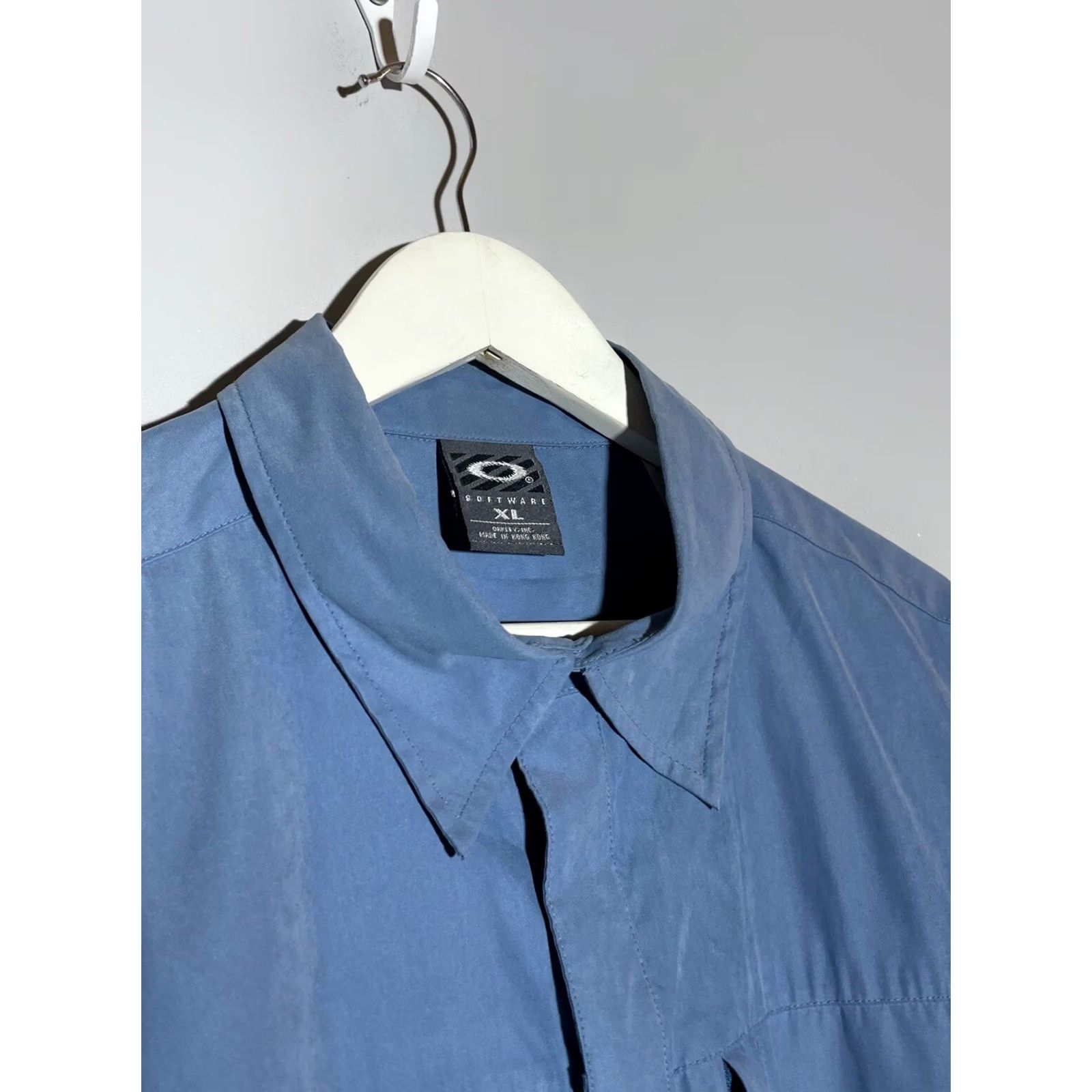 Oakley Oakley Men’s Blue T-Shirt Shirt XL Short Sleeve Button Logo Zipper 90s Vintage Streetwear Size US XL / EU 56 / 4 - 3 Thumbnail