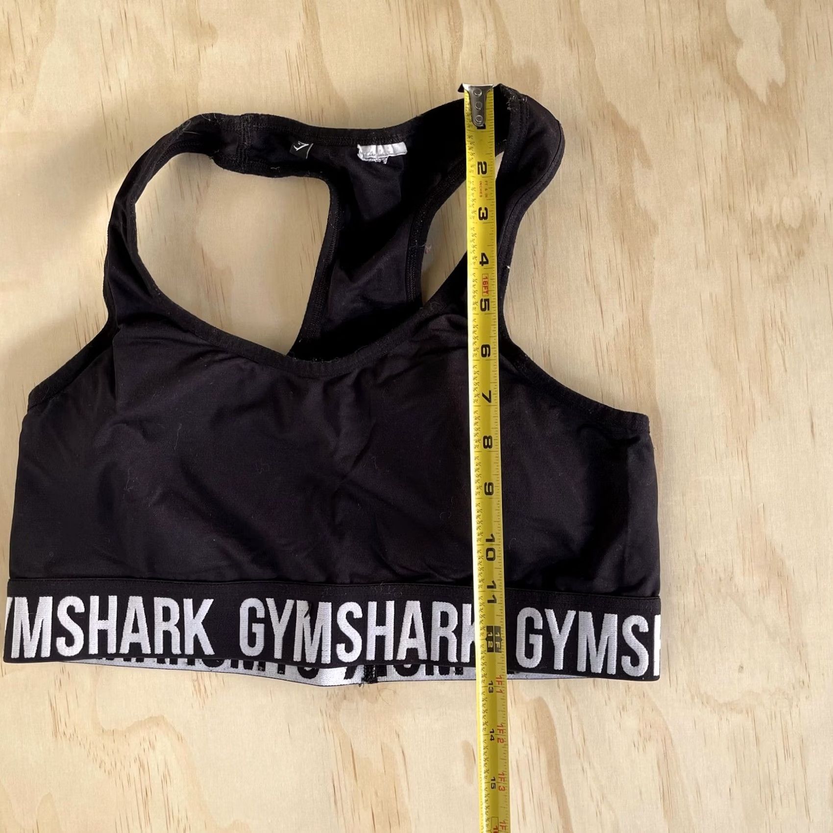 Gymshark Gymshark Sports Bra Womens Small Black Racerback Logo Band Yoga Gym Top Workout Size S / US 4 / IT 40 - 3 Thumbnail