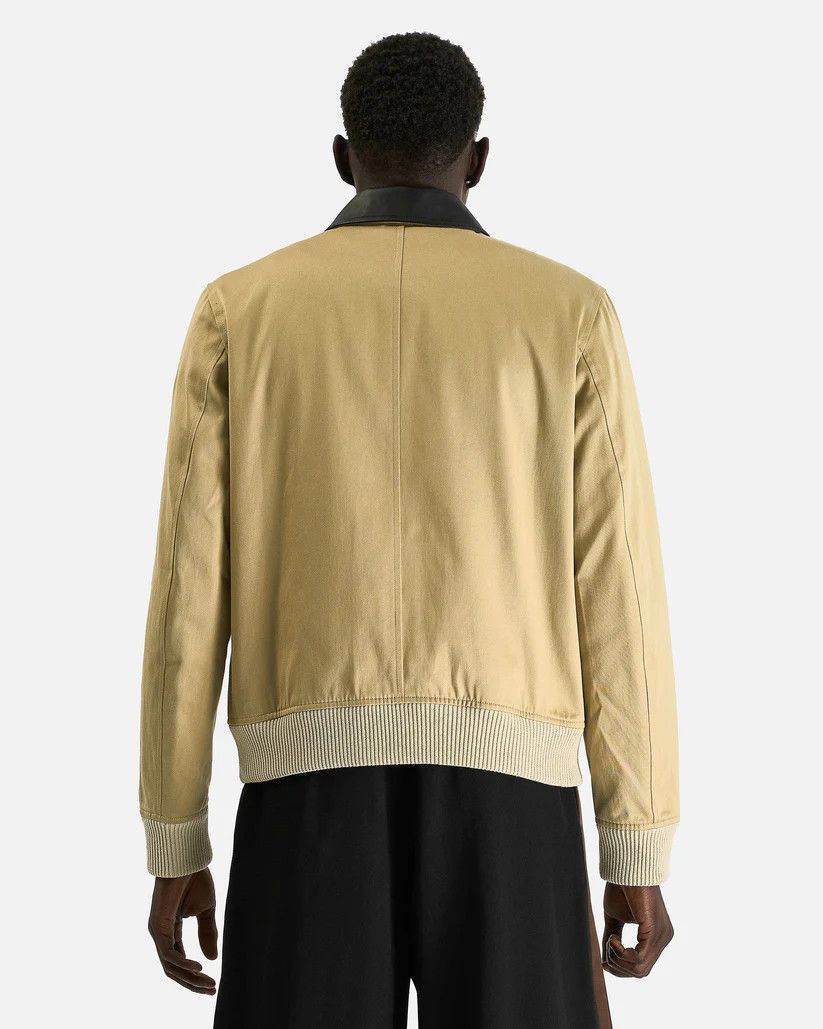 Wales Bonner o1s1v1r1oon0825 Shade Varsity Jacket in Light Beige/Hunter Size US M / EU 48-50 / 2 - 3 Thumbnail