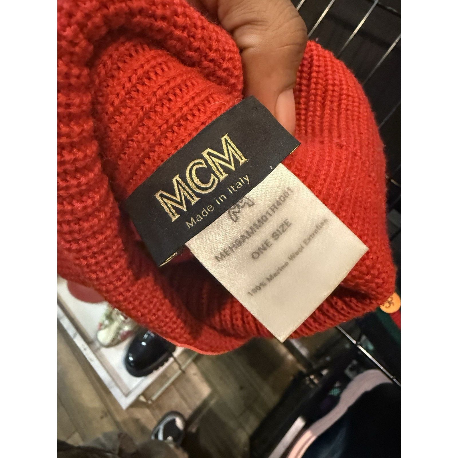 MCM MCM Logo Patch Merino Wool Beanie luxury knit hat Size ONE SIZE - 3 Thumbnail