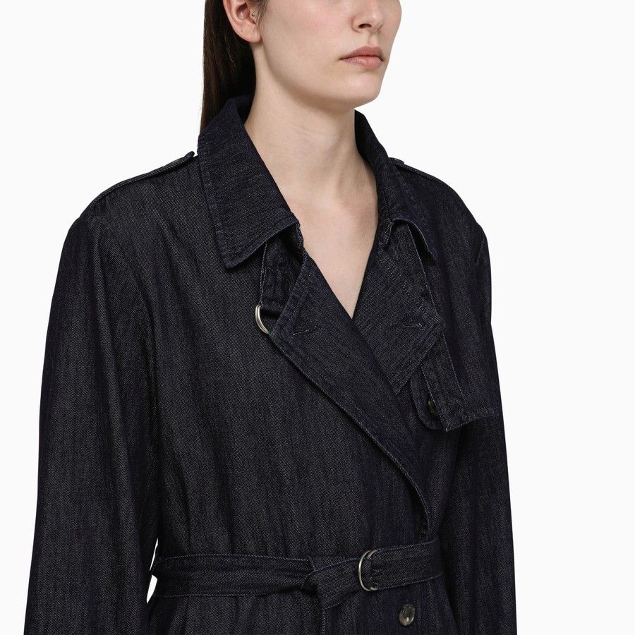 Dries Van Noten o1d2blof0824 Long Coat in Indigo Blue Size XS / US 0-2 / IT 36-38 - 4 Thumbnail