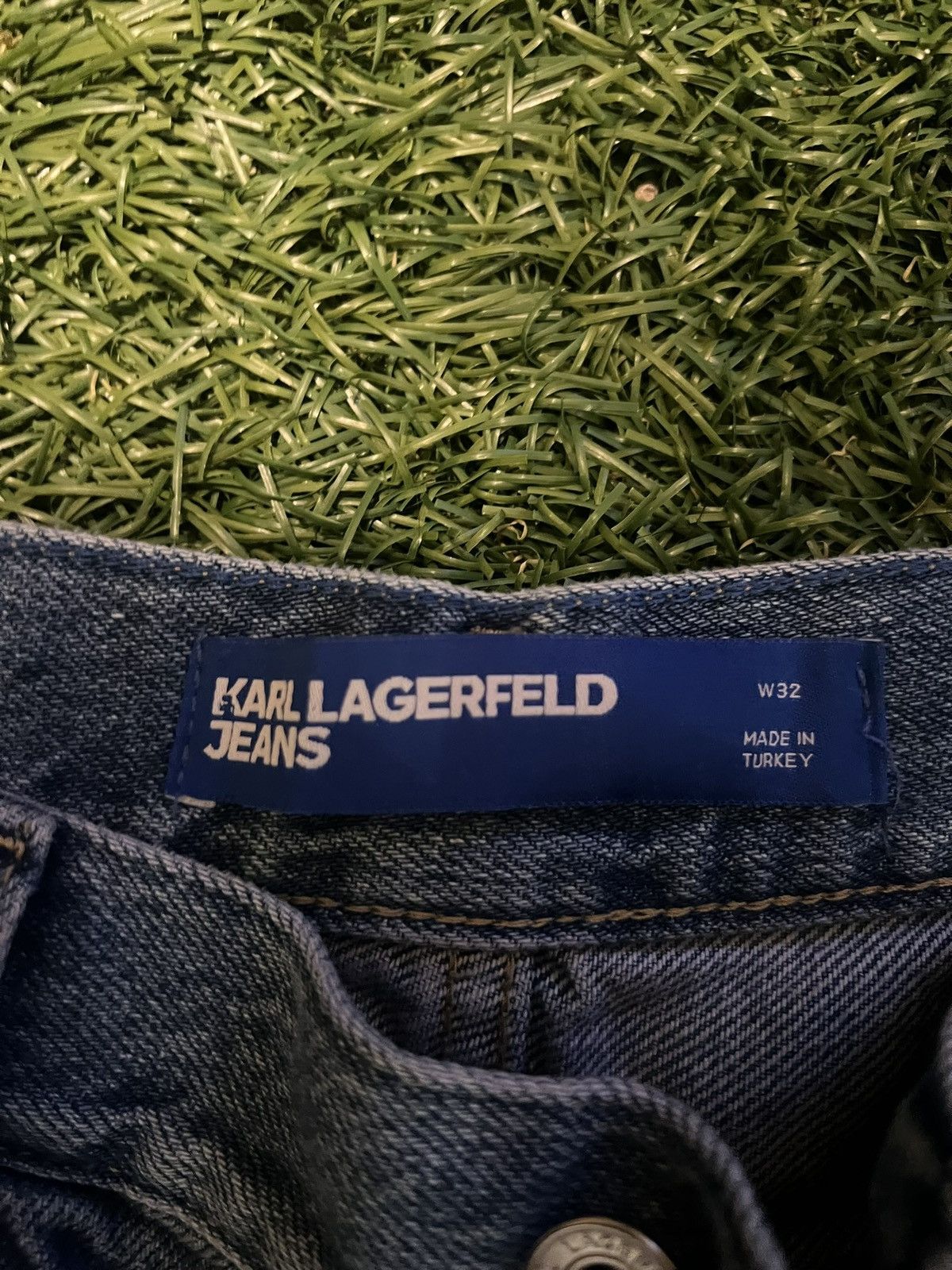 Karl Lagerfeld Karl Lagerfeld Archive Graphic Jeans Relaxed Blue Denim Size US 32 / EU 48 - 4 Thumbnail