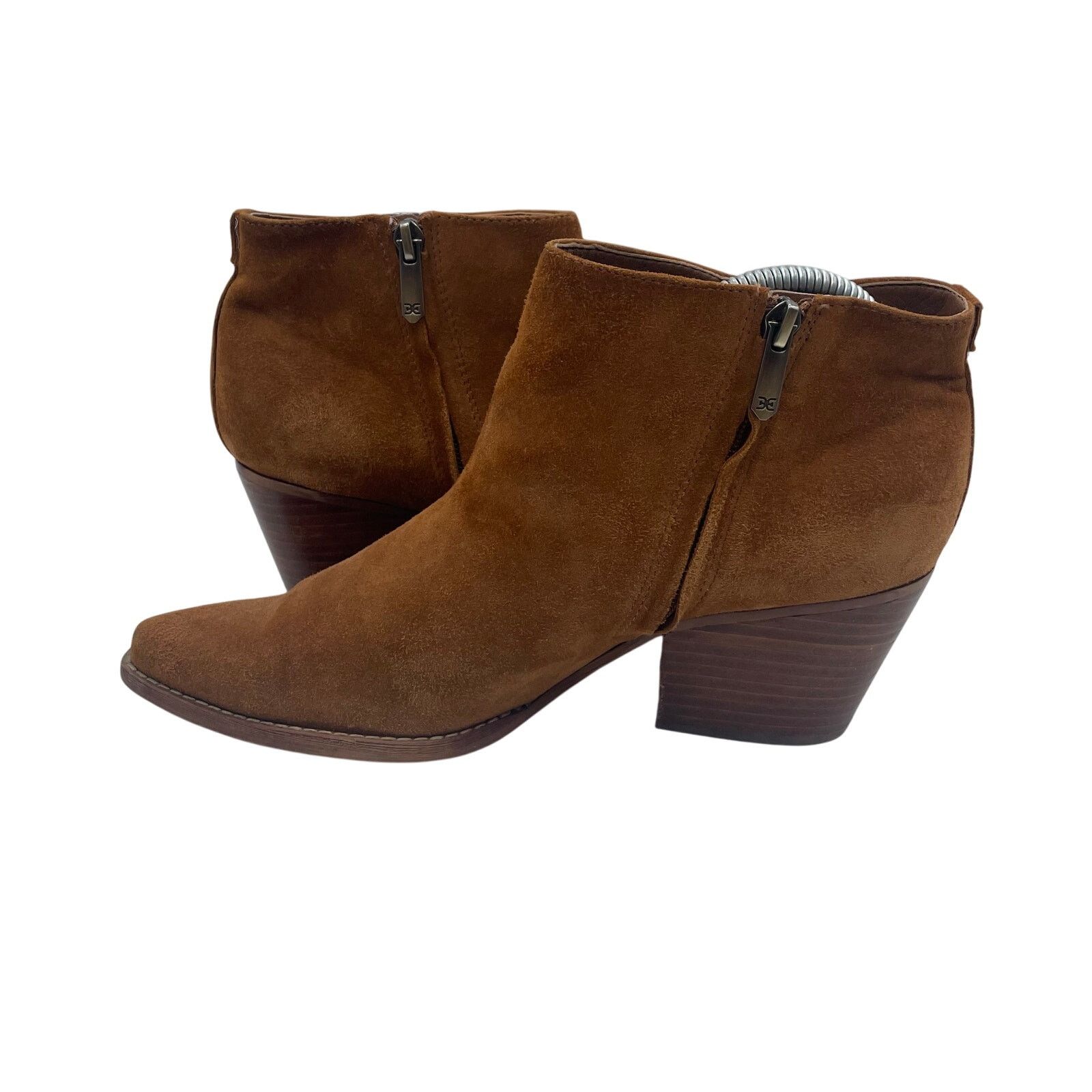 Sam Edelman Sam Edelman Walden Bootie Ankle Boots Zipper Suede Brown 8.5 Size US 8.5 / IT 38.5 - 5 Thumbnail