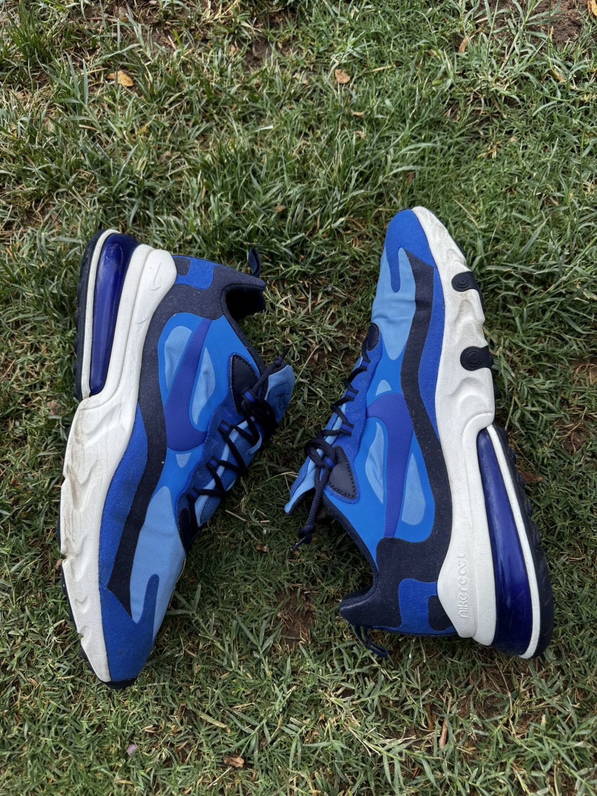 Nike Nike Air Max 270 React Pacific Blue Size US 11.5 / EU 44-45 - 2 Thumbnail