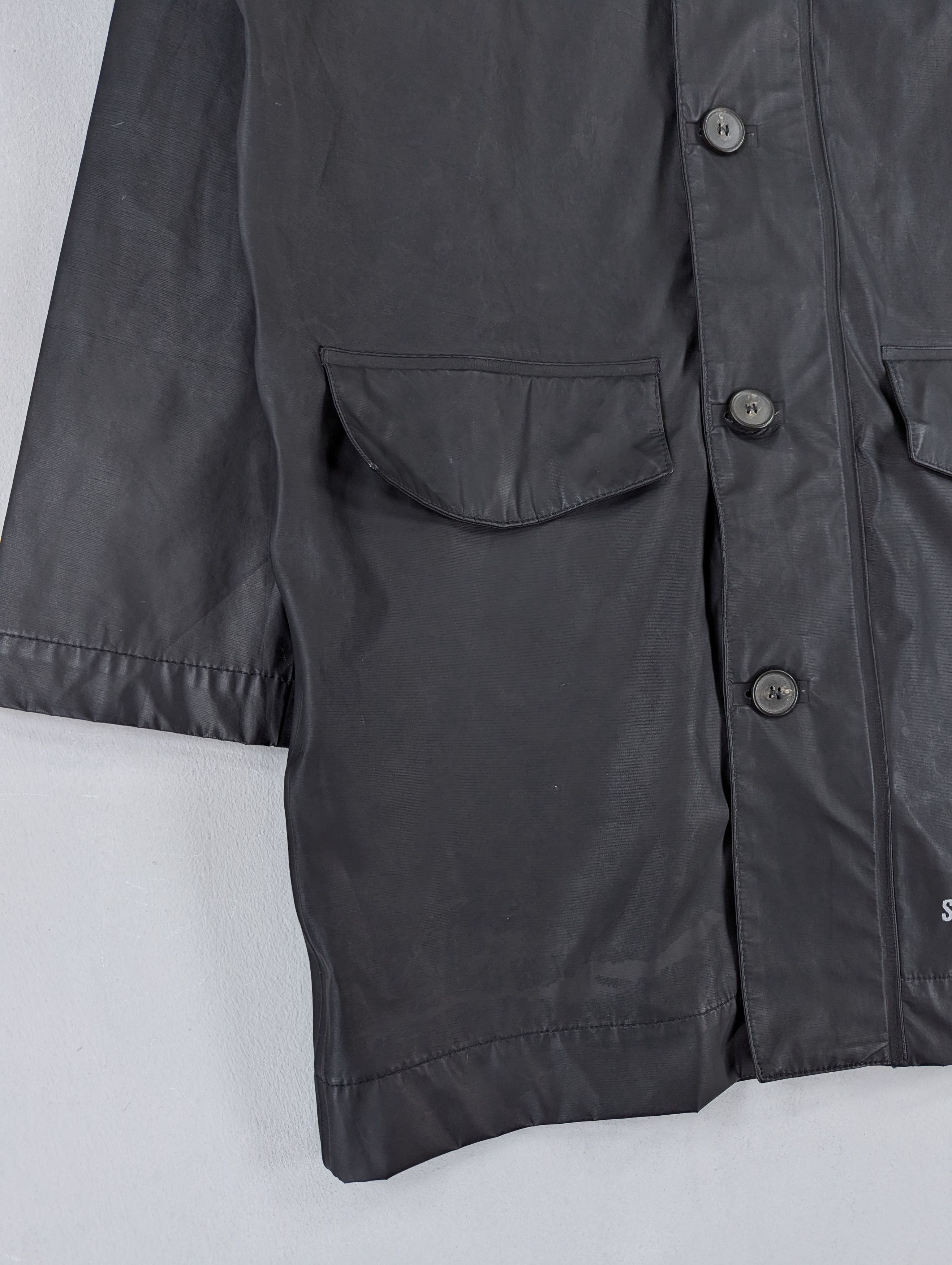 Stutterheim Men's Black Stutterheim Hoodie Long Raincoat Jacket XXS Size US XXS / EU 40 - 5 Thumbnail