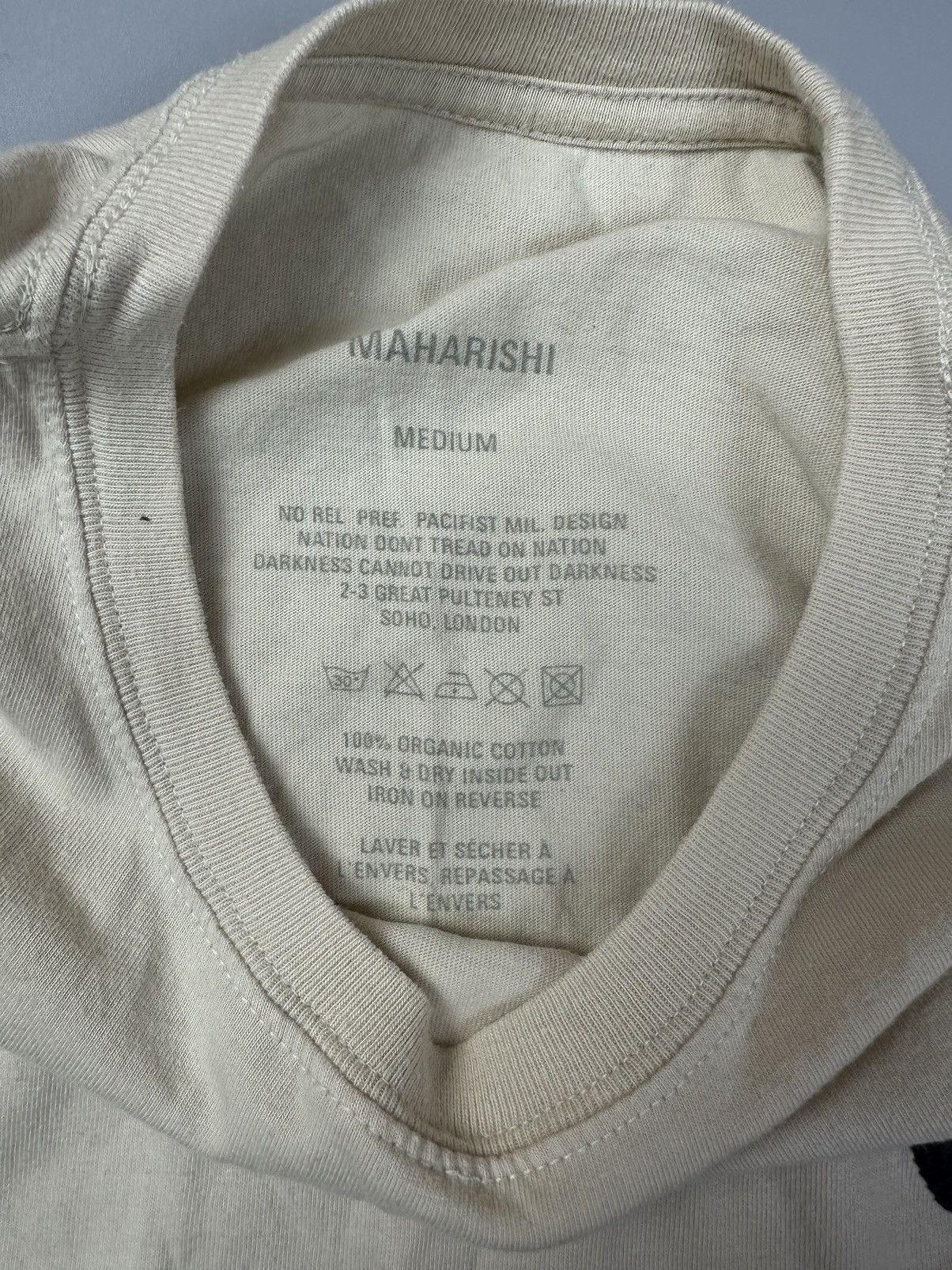 Maharishi Maharishi Baggy Tee Eagle Logo Beige Size US M / EU 48-50 / 2 - 4 Thumbnail