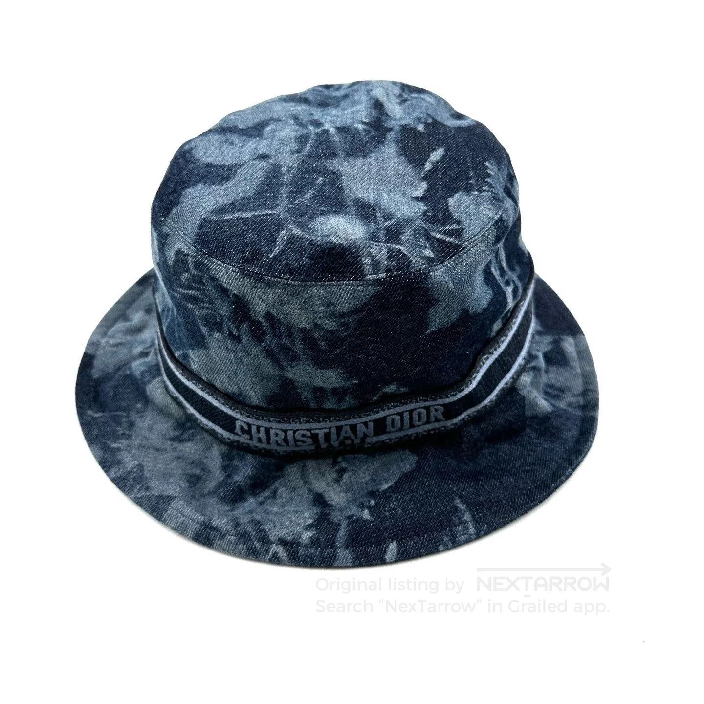 Dior Dior Embroidered Logo Navy Fisherman Hat. Size ONE SIZE - 1 Thumbnail