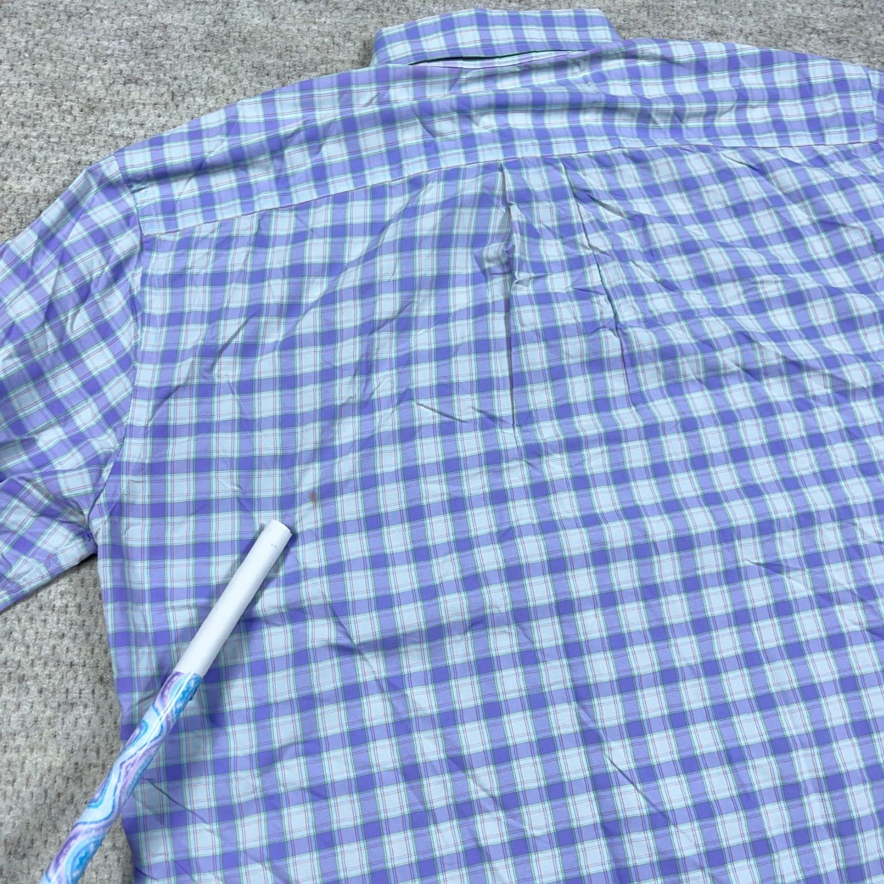 Vineyard Vines Vineyard Vines Shirt Men Medium Purple Nylon Button-Up Performance Classic Fit Size US M / EU 48-50 / 2 - 6 Thumbnail