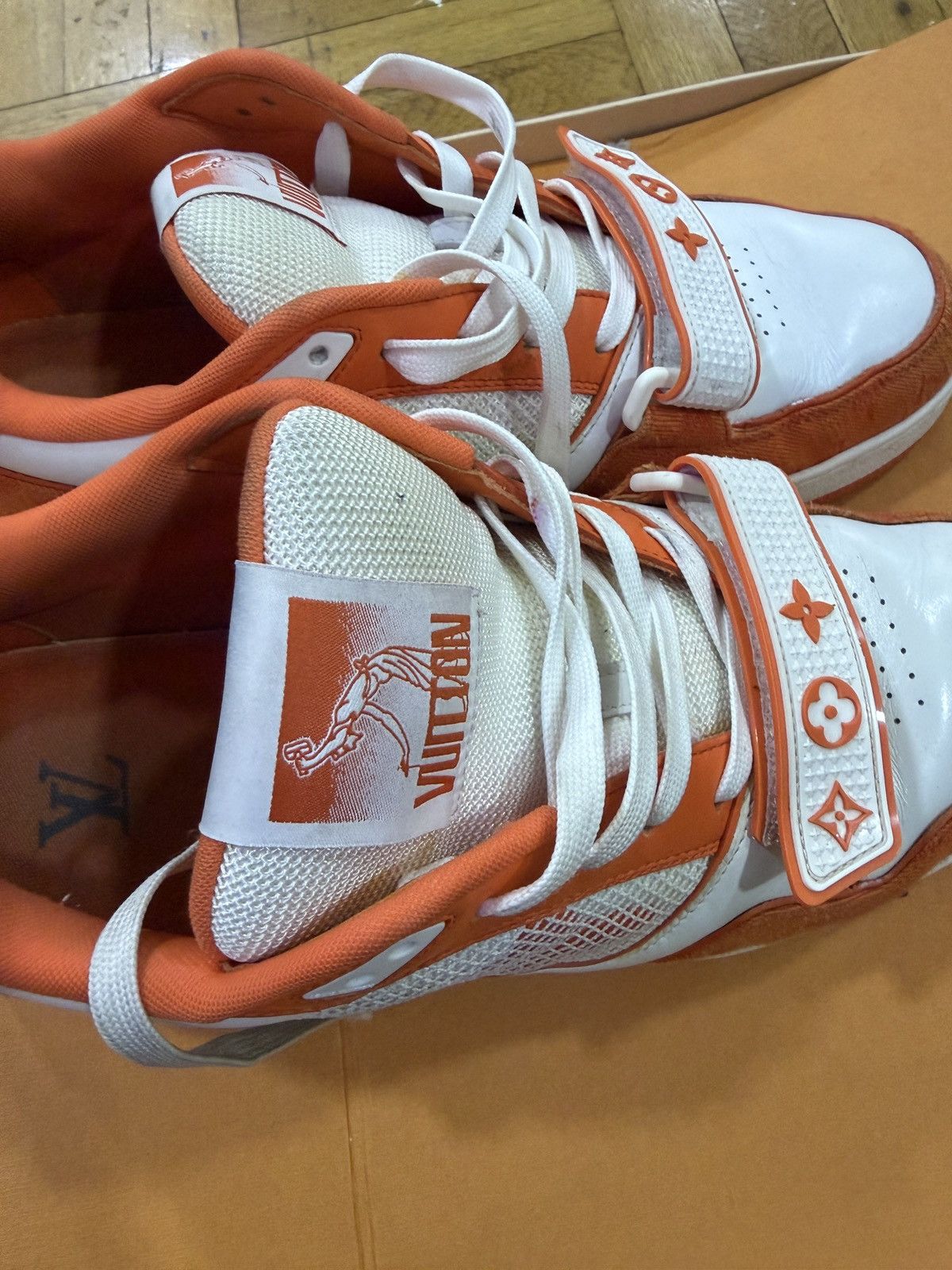 Louis Vuitton Louis Vuitton Trainer -Orange Monogram Denim Size US 10 / EU 43 - 10 Thumbnail