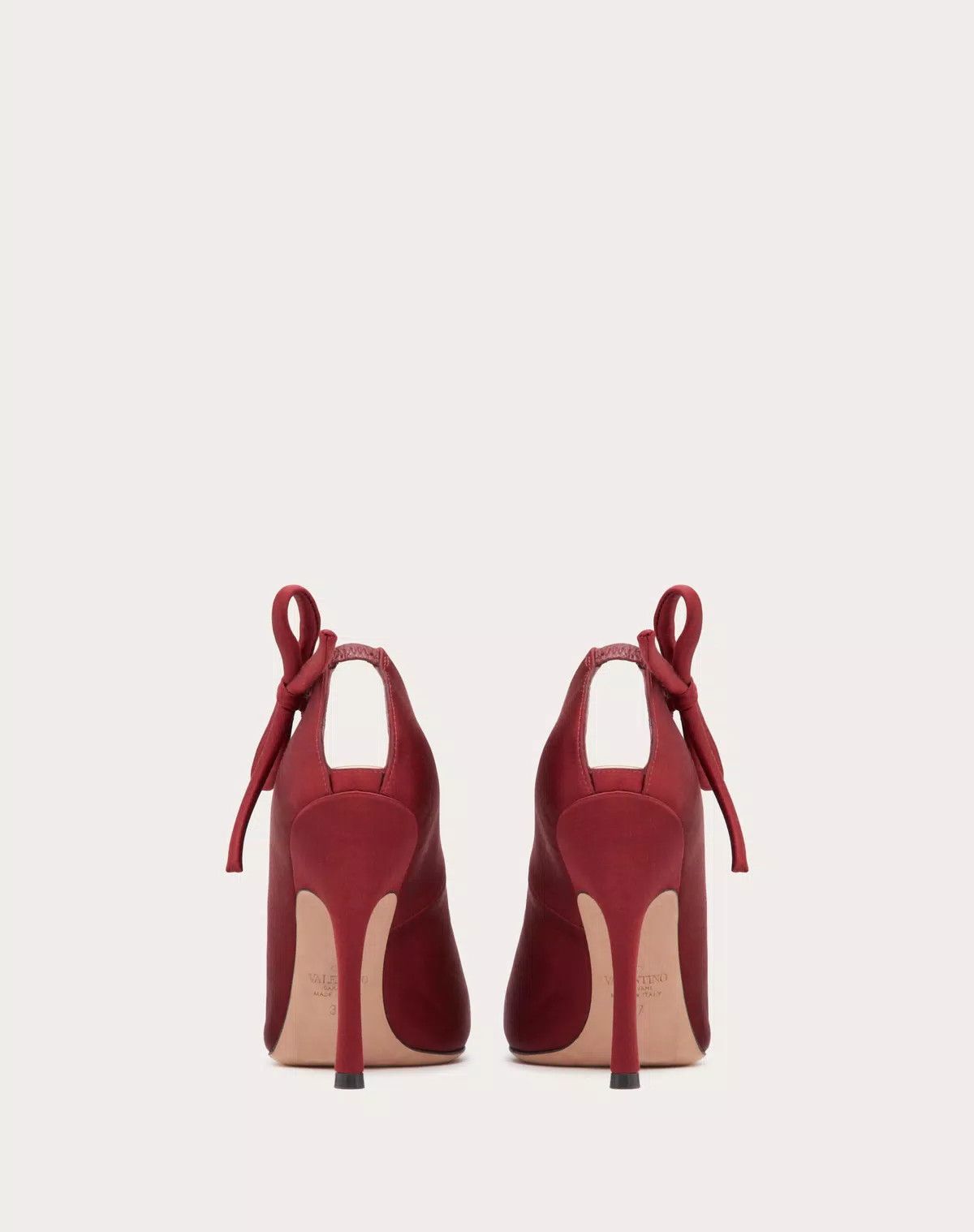 Valentino o1s1wg110426 Nite-Out Satin Pumps in Red Size US 9.5 / IT 39.5 - 3 Thumbnail