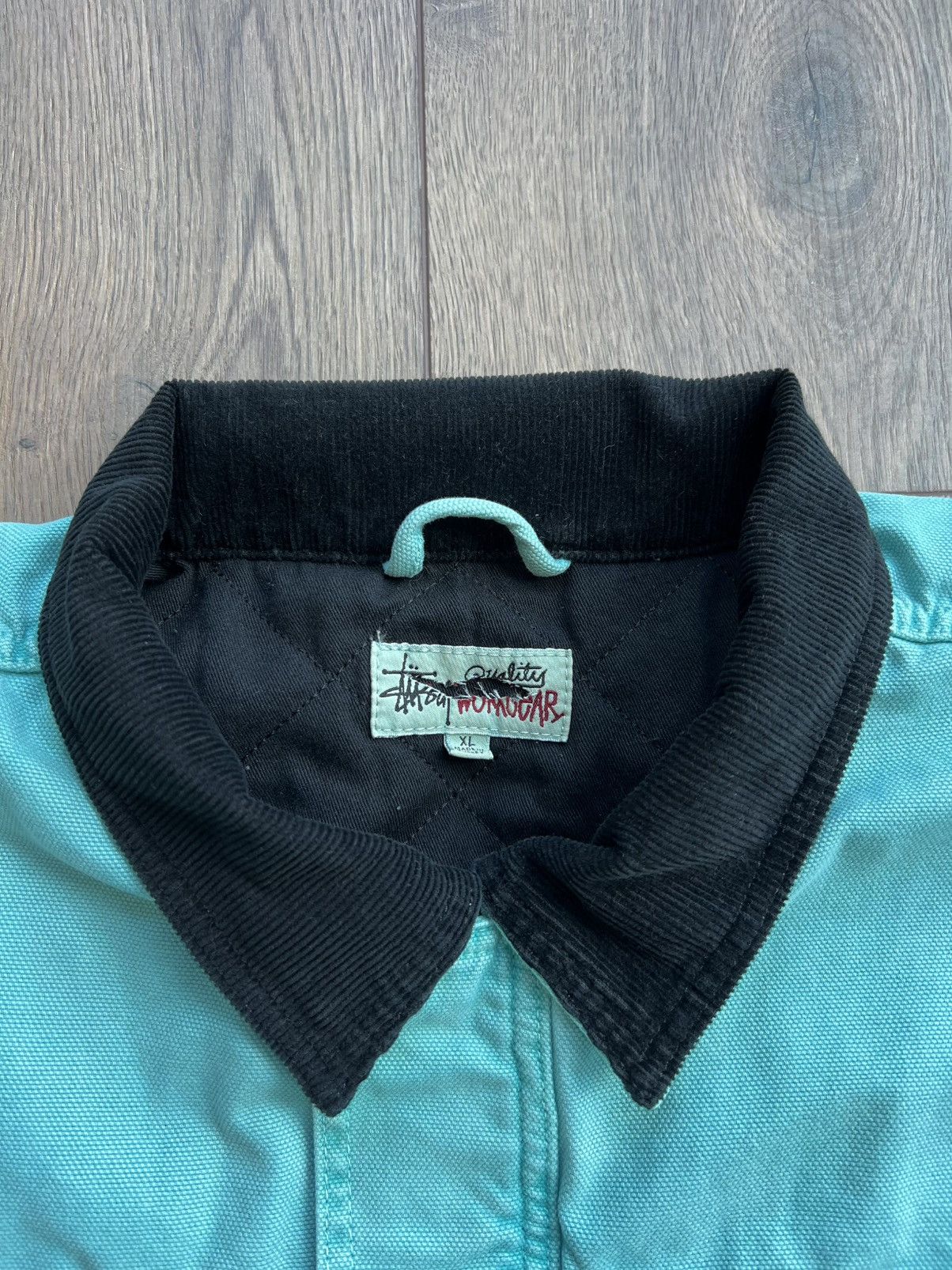 Stussy Stussy Washed Canvas Work Jacket Light Blue XL Size US XL / EU 56 / 4 - 3 Thumbnail