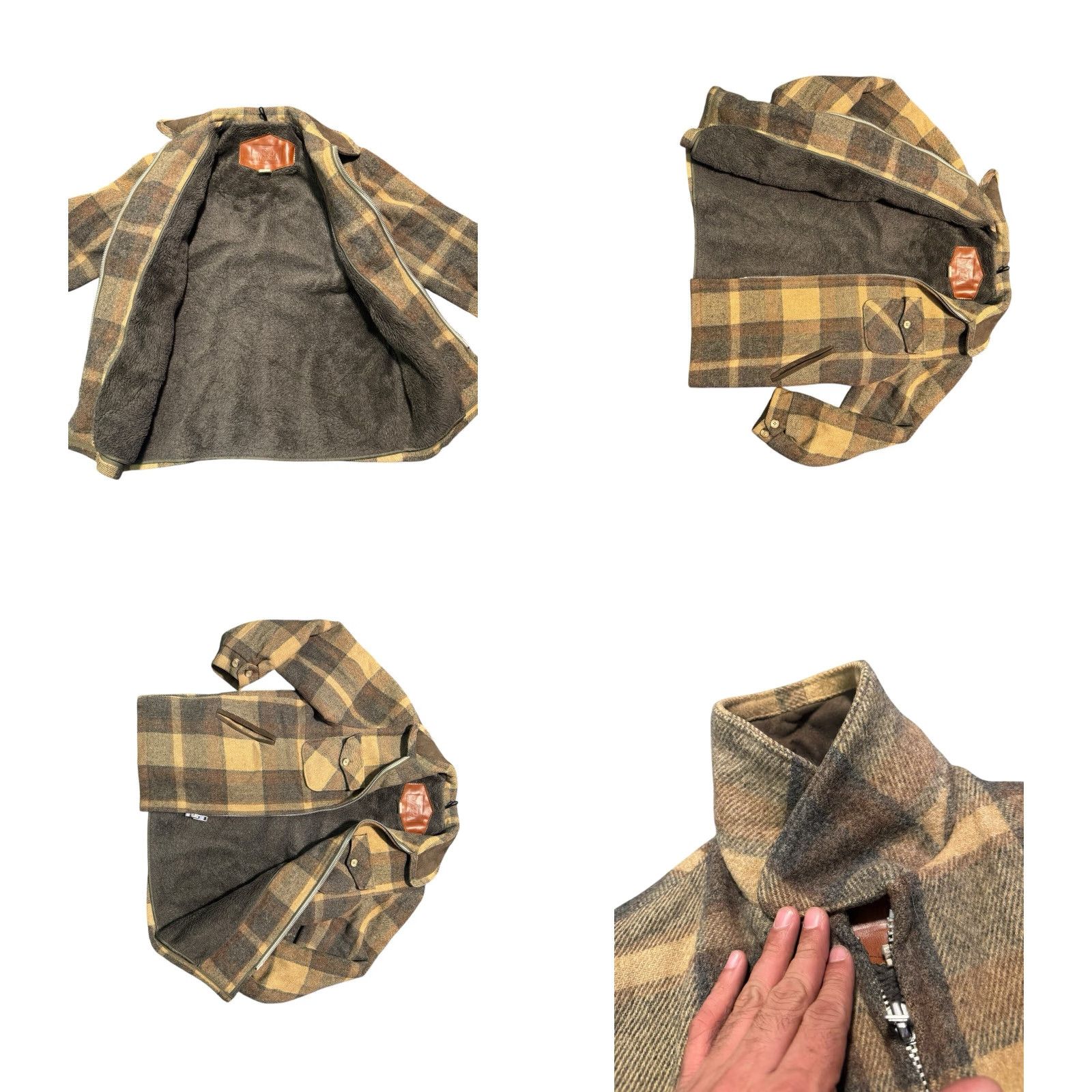 Vintage VINTAGE Woolrich Wool Blanket Fleece Lined Coat Jacket Plaid Wool Coat M Blue Mens 70s 3-in-1 Jacket Size US M / EU 48-50 / 2 - 9 Thumbnail