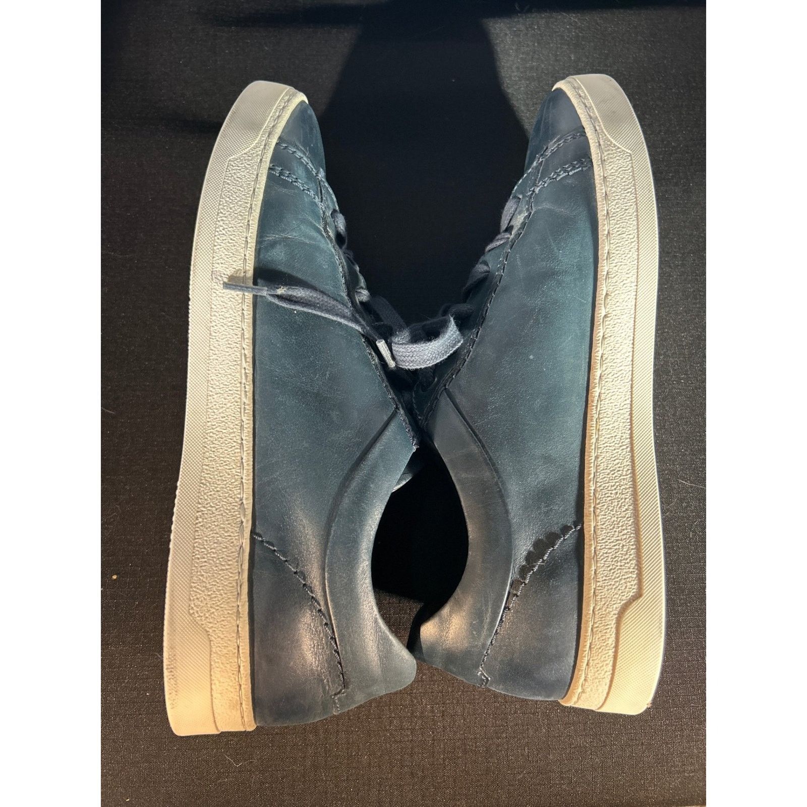 Bruno Magli Bruno Magli Mens Leather Casual Blue Sneakers Lace Up Size US 8.5 / EU 41-42 - 3 Thumbnail