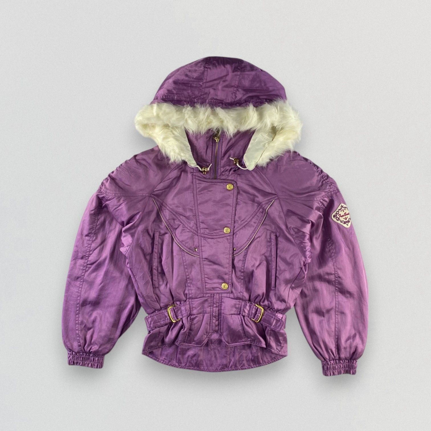 Japanese Brand Vintage Ski Jacket Faux Fur Hooded Size US L / EU 52-54 / 3 - 1 Thumbnail