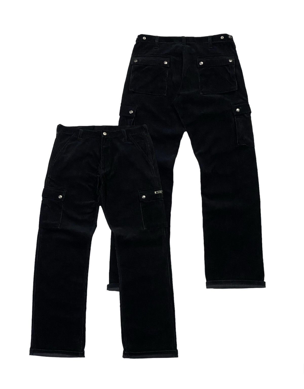 image of Bape x Nigo A Bathing Ape Corduroy Cargo Pants in Black, Men's (Size 34)