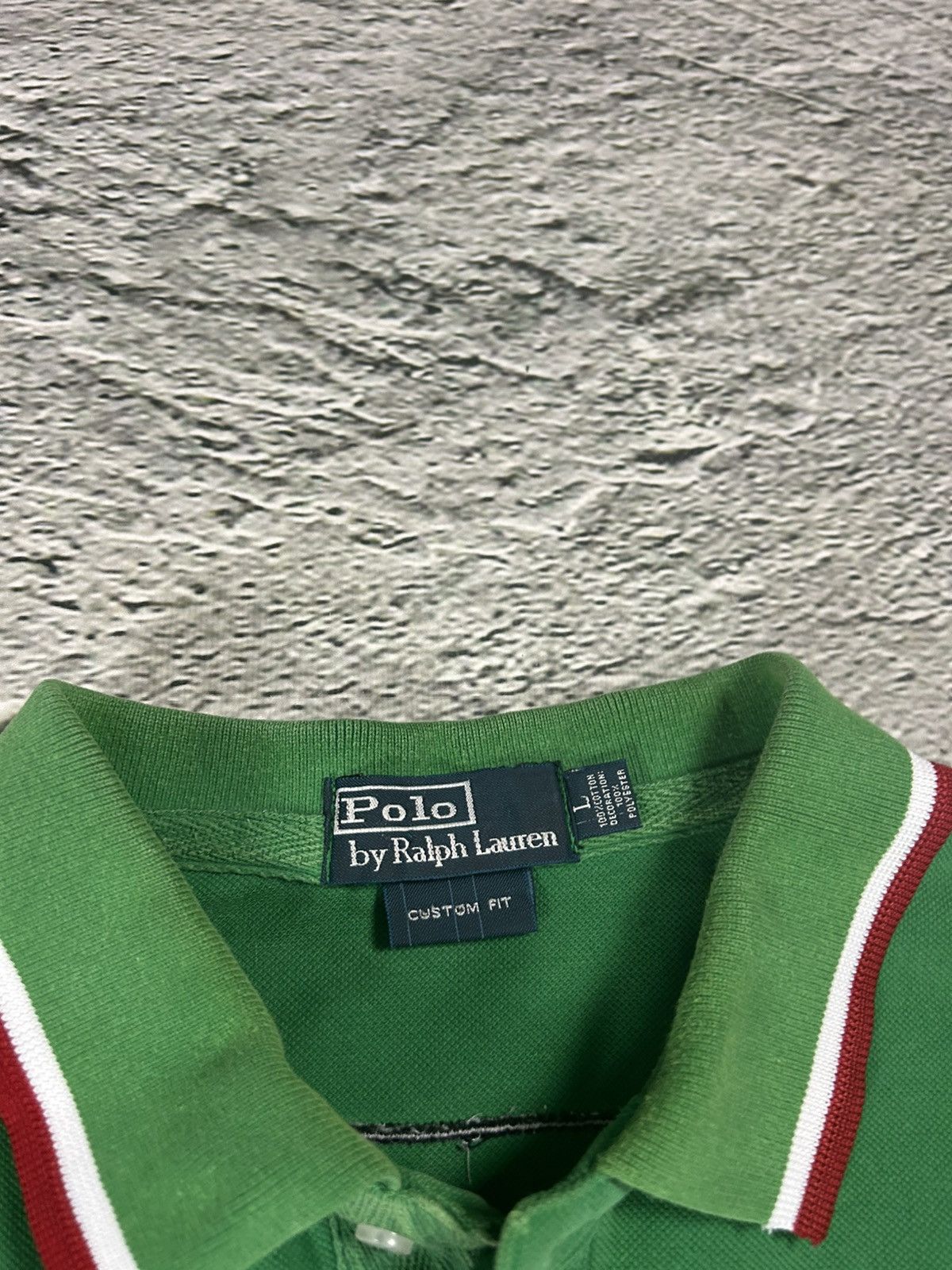 Ralph Lauren／ヴィンテージプリントタイ／グリーン／Italy製 Polo Ralph Lauren Italy #2 Big Pony Chief Keef Y2K PRL Polo Shirt