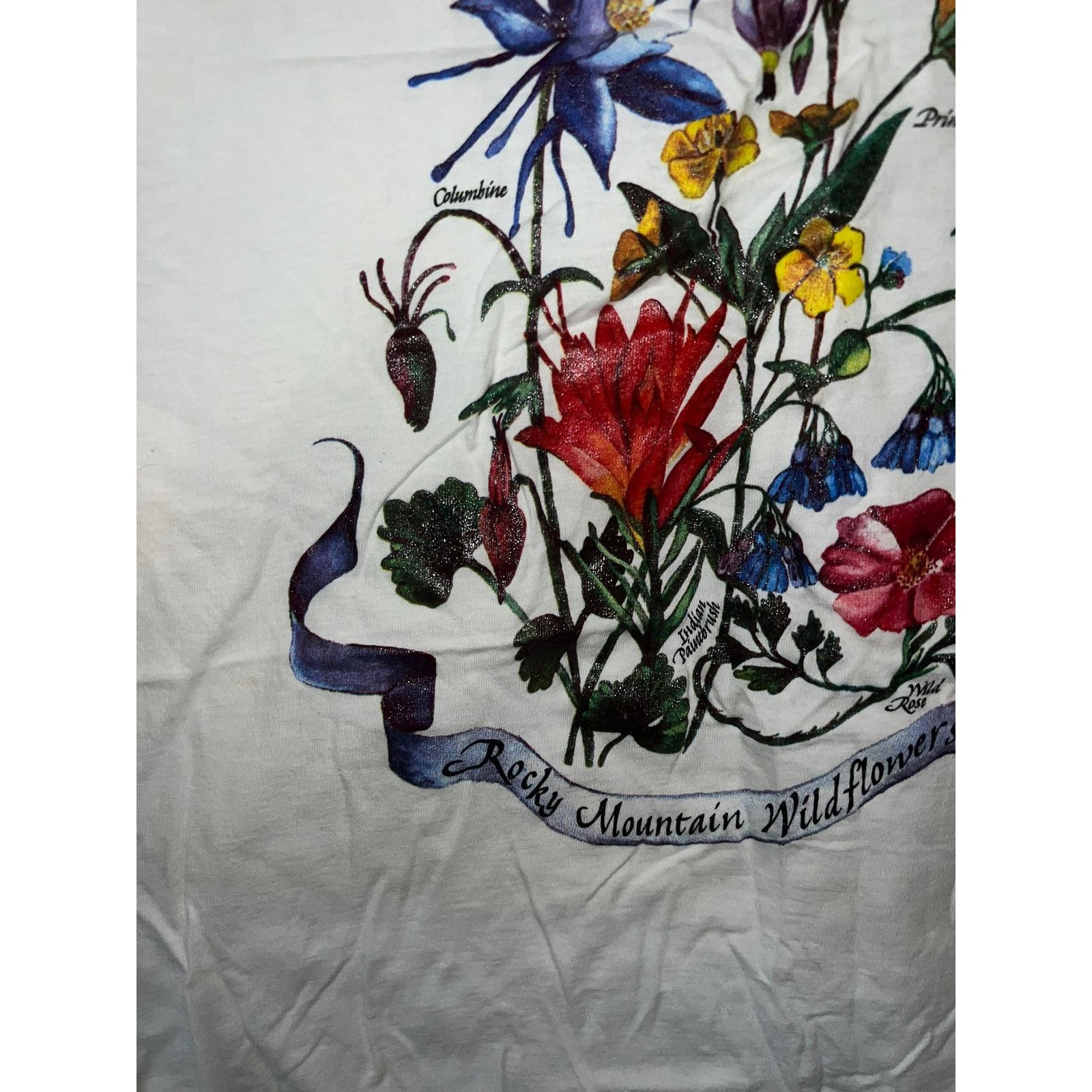 Vintage Vintage Womens Rocky Mountain Wildflowers Shirt Tee 44 Large Size L / US 10 / IT 46 - 2 Thumbnail