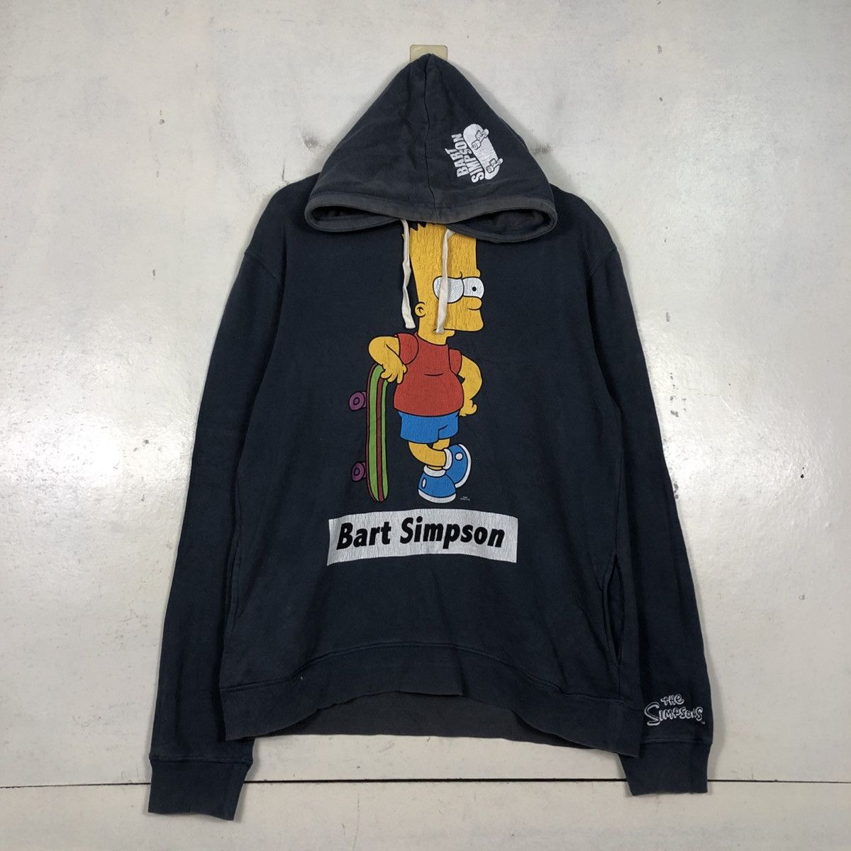 Vintage 📌Vintage Hoodie Pull Over Cartoon Bart Simpsons Big Logo Size US L / EU 52-54 / 3 - 3 Thumbnail
