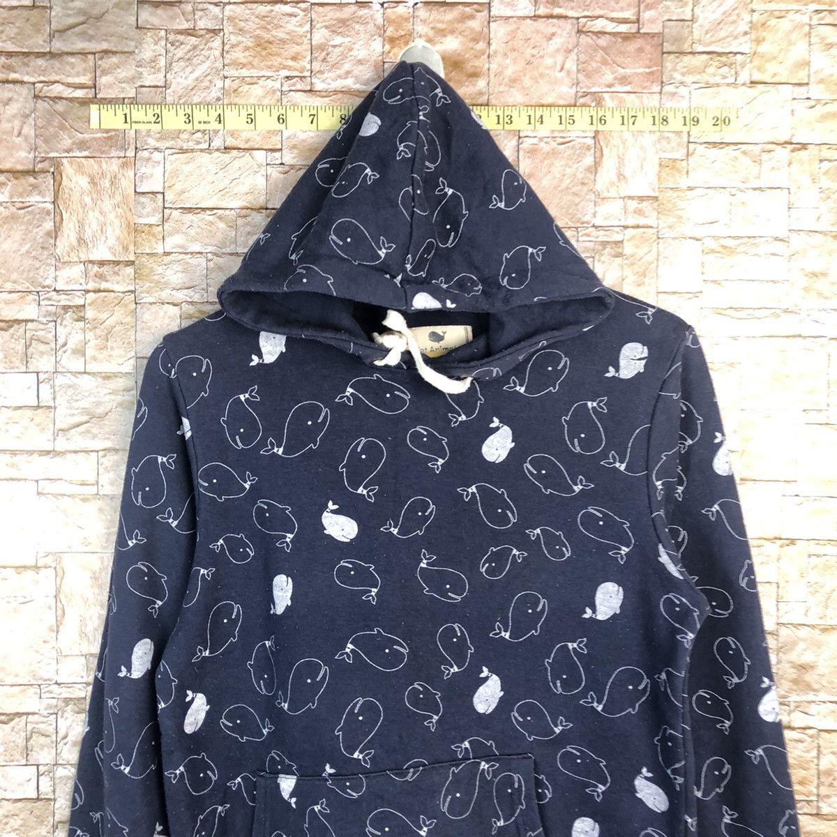 Japanese Brand Fat Animals wheel fullprint Dark Blue Hoodie #A474 Size US S / EU 44-46 / 1 - 2 Thumbnail