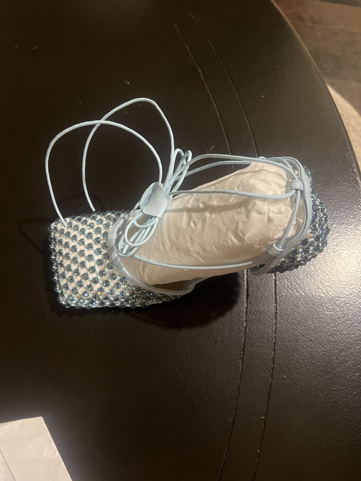 Bottega Veneta Stretch sandal Web Sparkle Size US 9.5 / IT 39.5 - 2 Thumbnail
