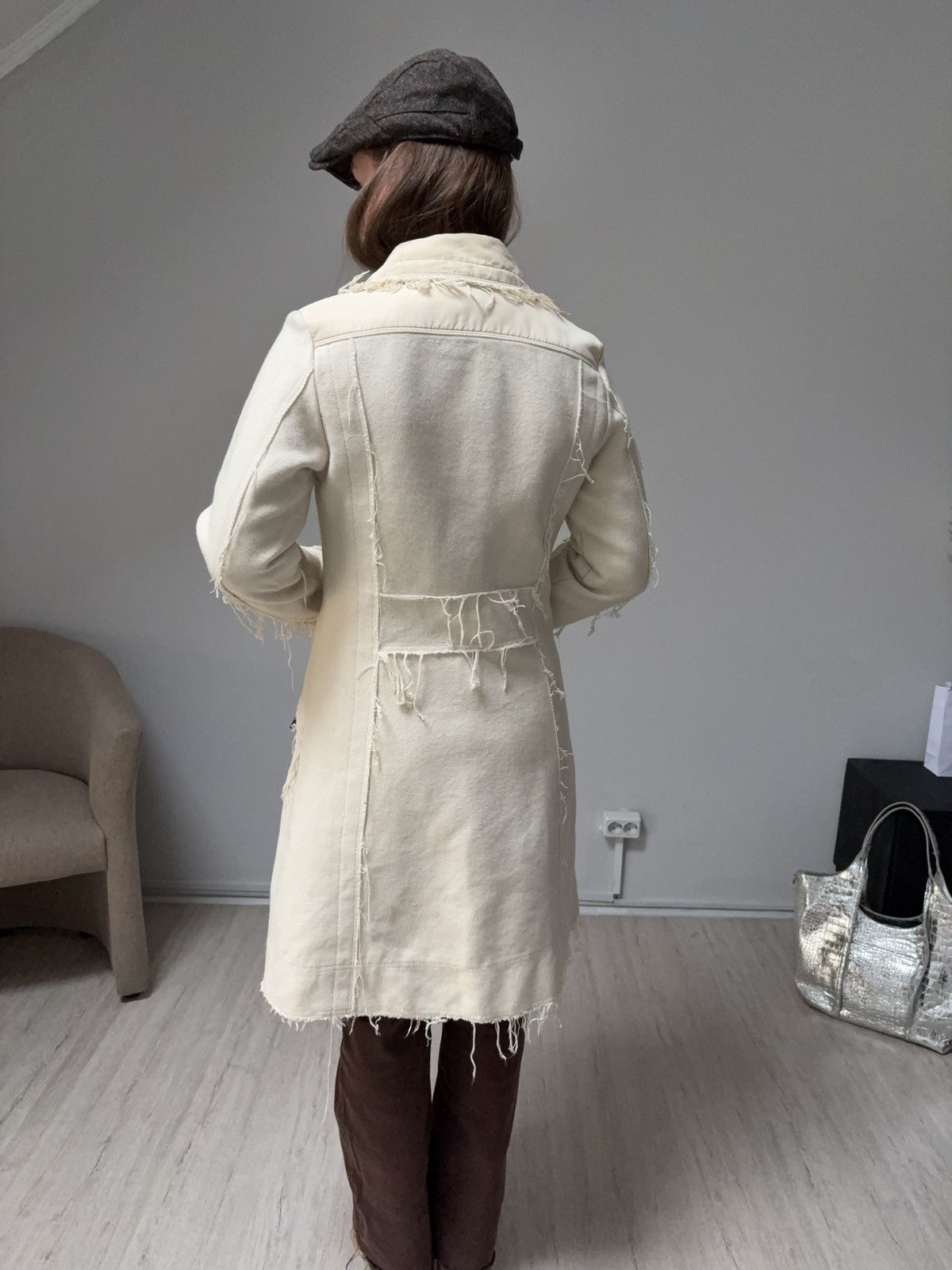 Diesel Diesel Trench Coat Denim Wool Grunge Y2K Vintage Size M Size M / US 6-8 / IT 42-44 - 3 Thumbnail