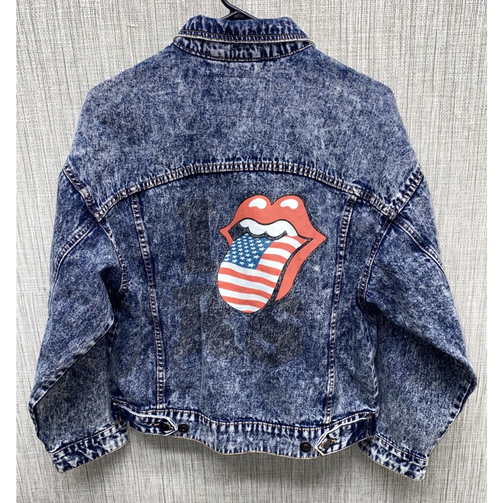 Denime The Rolling Stones Womens Denim Button Front Jean Jacket Size S Blue Size 28" / US 6 / IT 42 - 2 Thumbnail