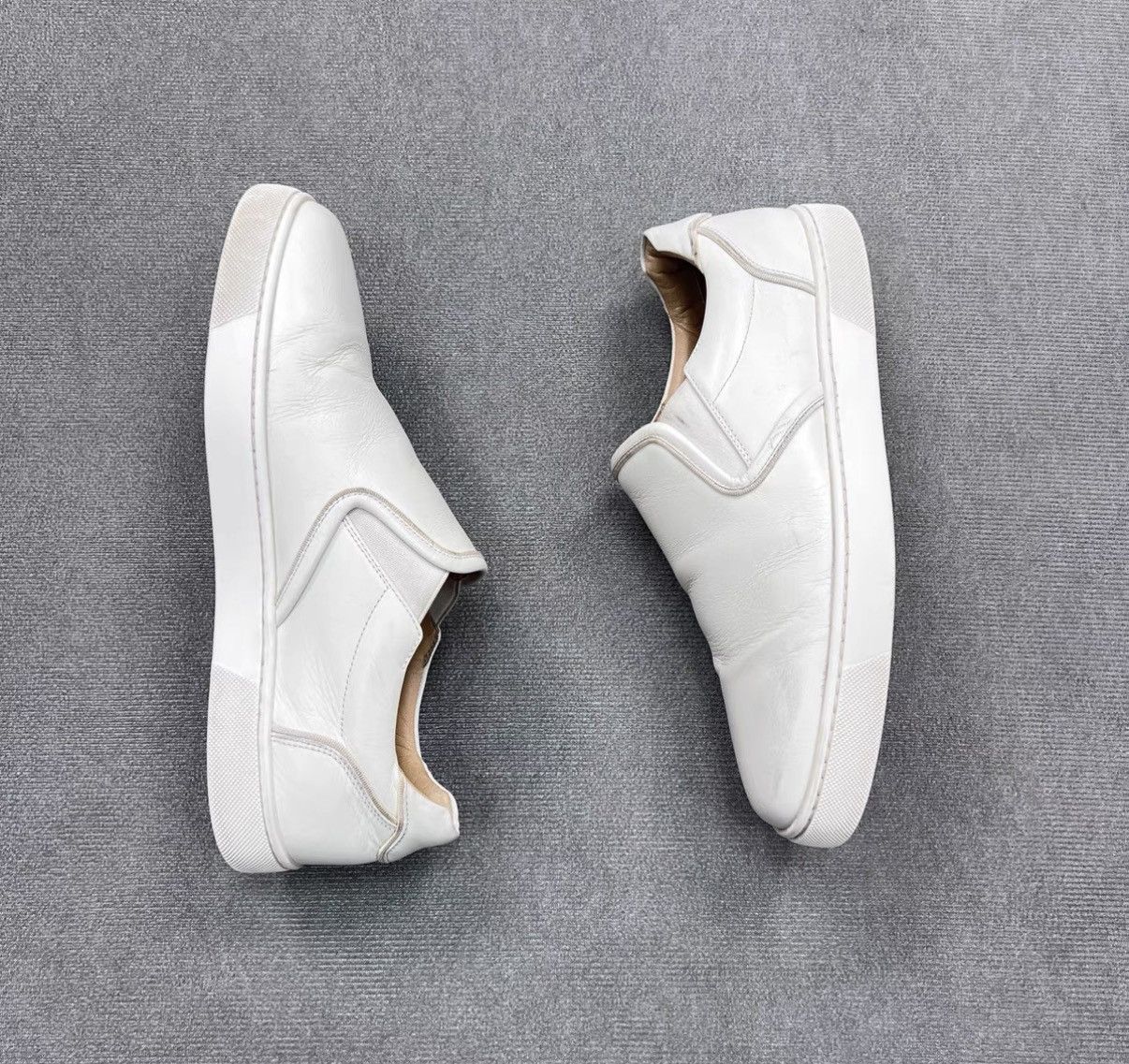 Christian Louboutin Christian Louboutin White Leather Men's Low-Top Sneakers Size US 9 / EU 42 - 3 Thumbnail