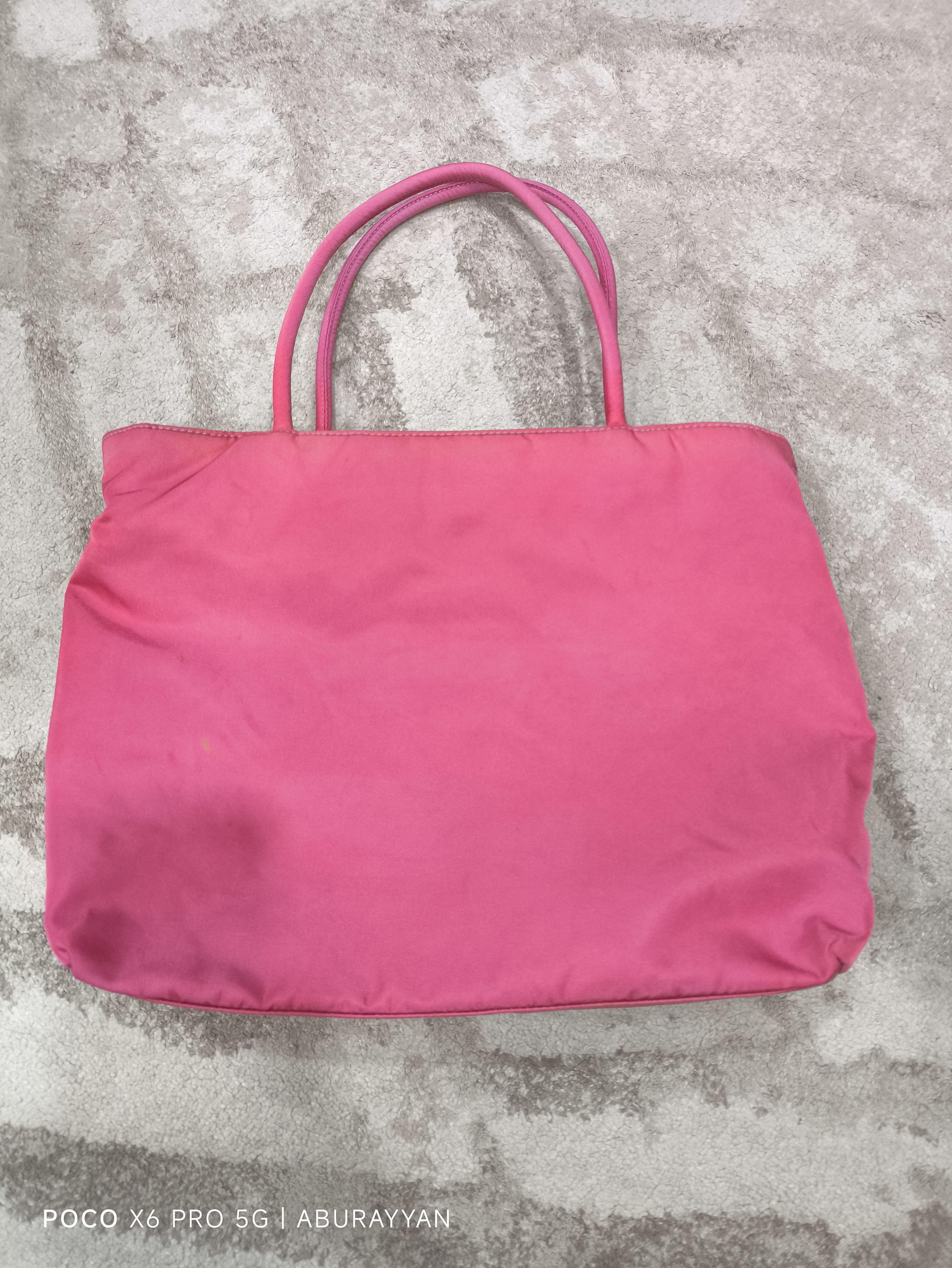 Prada Prada Pink Tessuto Nylon Tote Shoulder Bag Size ONE SIZE - 3 Thumbnail