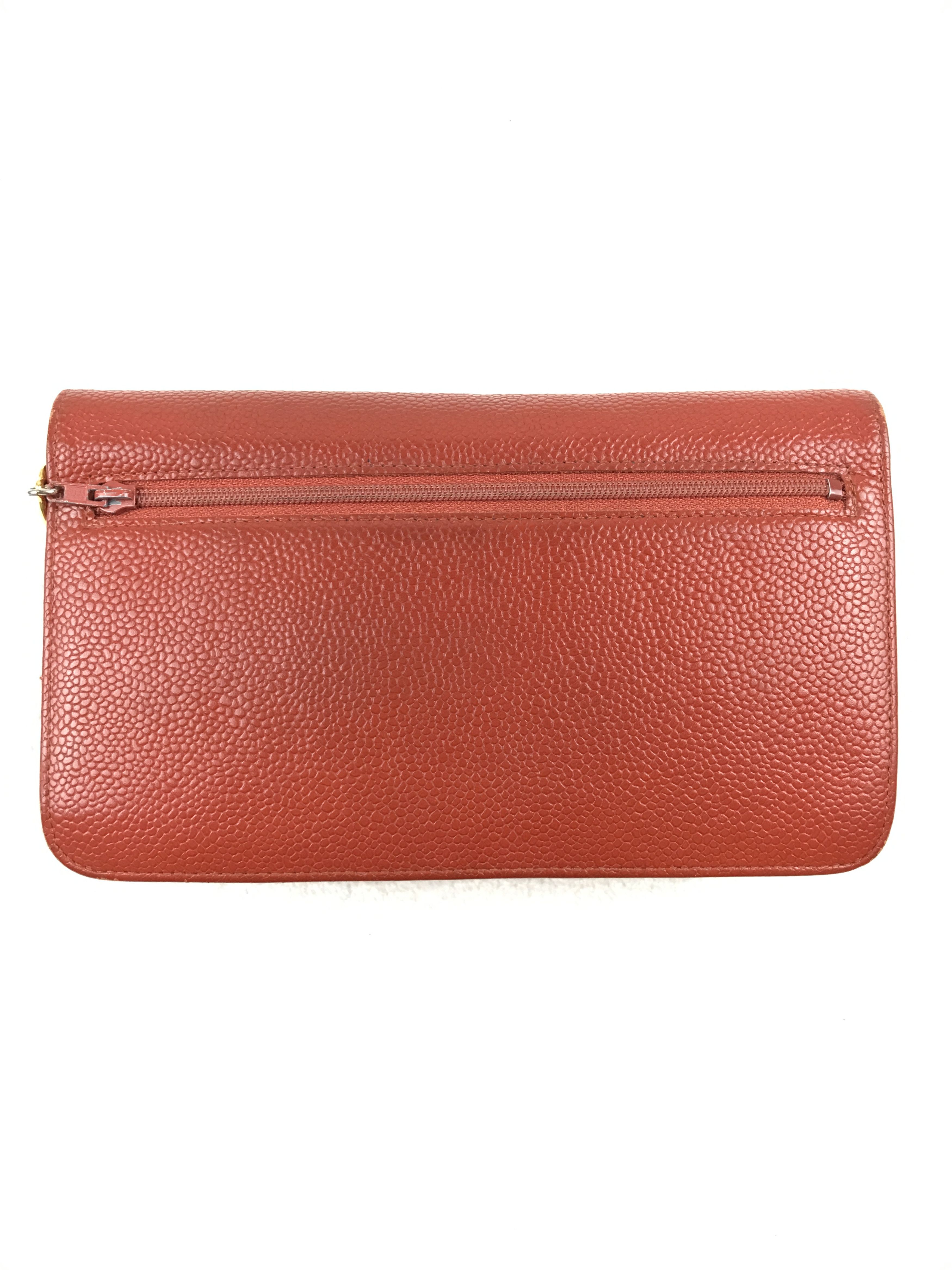Chanel Vintage Chanel Brown Caviar CC Logo Timeless Wallet Size ONE SIZE - 2 Thumbnail