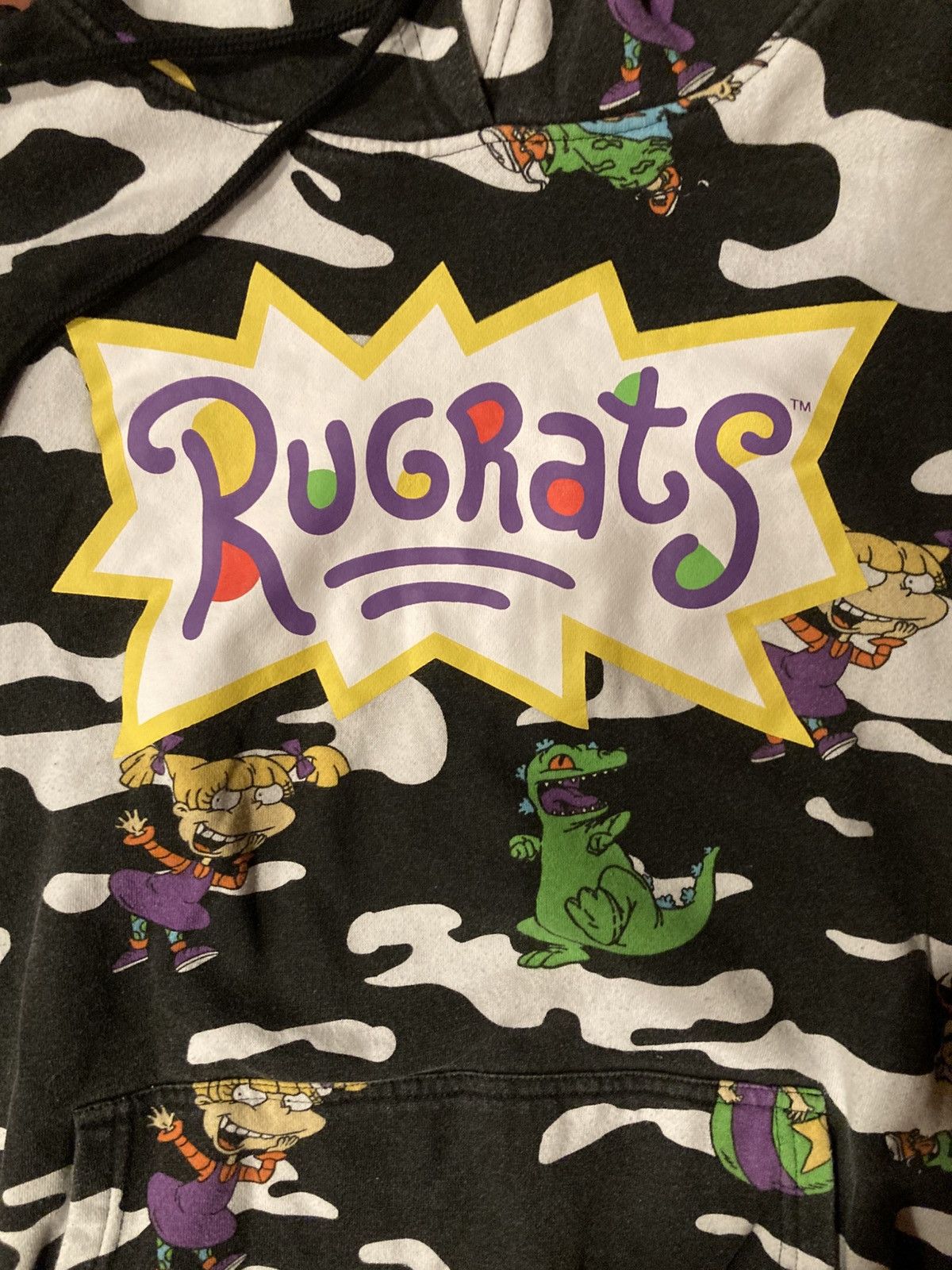 Nickelodeon × Vintage Nickelodeon Rugrats Camo Logo Fleece Hoodie Faded Mens XL Size US XL / EU 56 / 4 - 3 Thumbnail